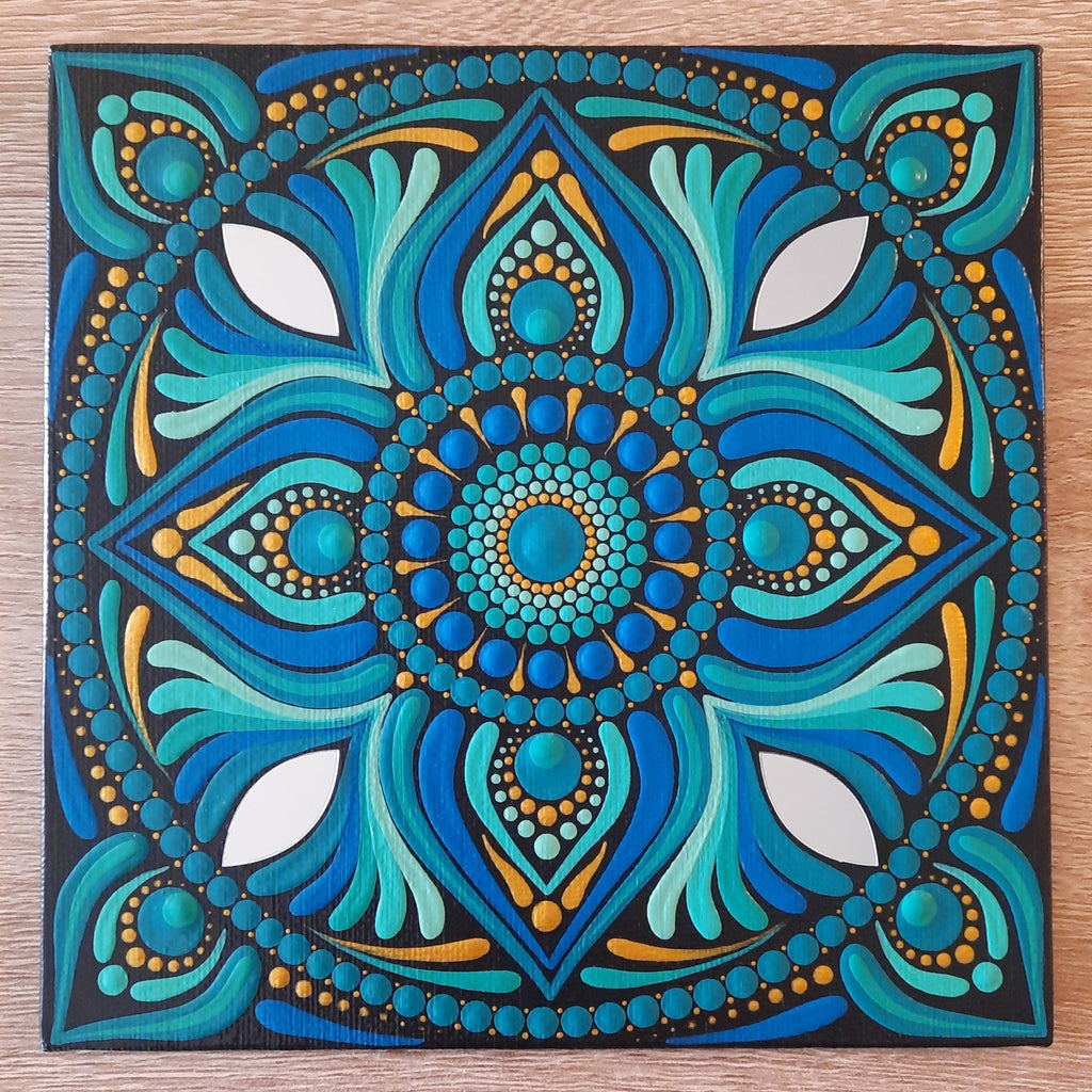 6" Teal Mandala