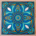 6" Teal Mandala