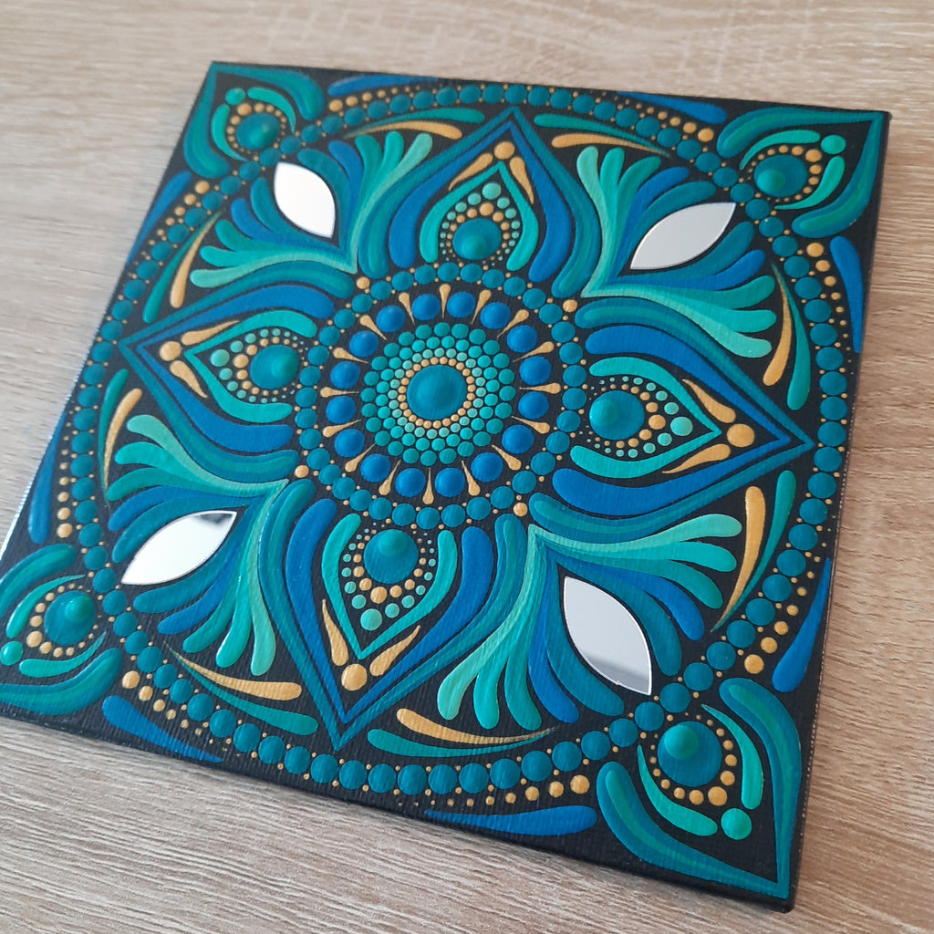 6" Teal Mandala