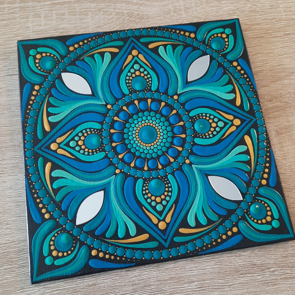 6" Teal Mandala