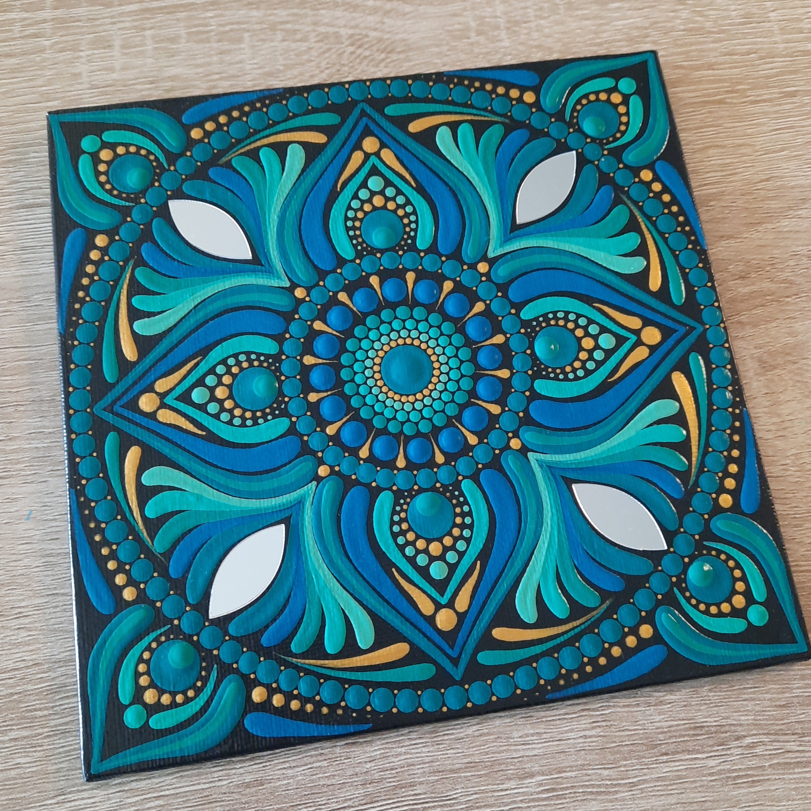 6" Teal Mandala