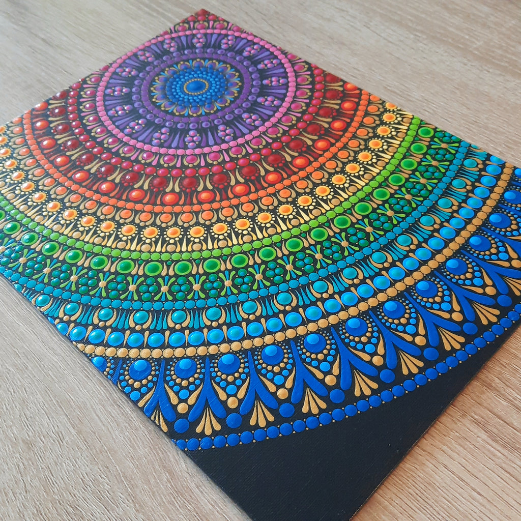 9x12" Rainbow Mandala