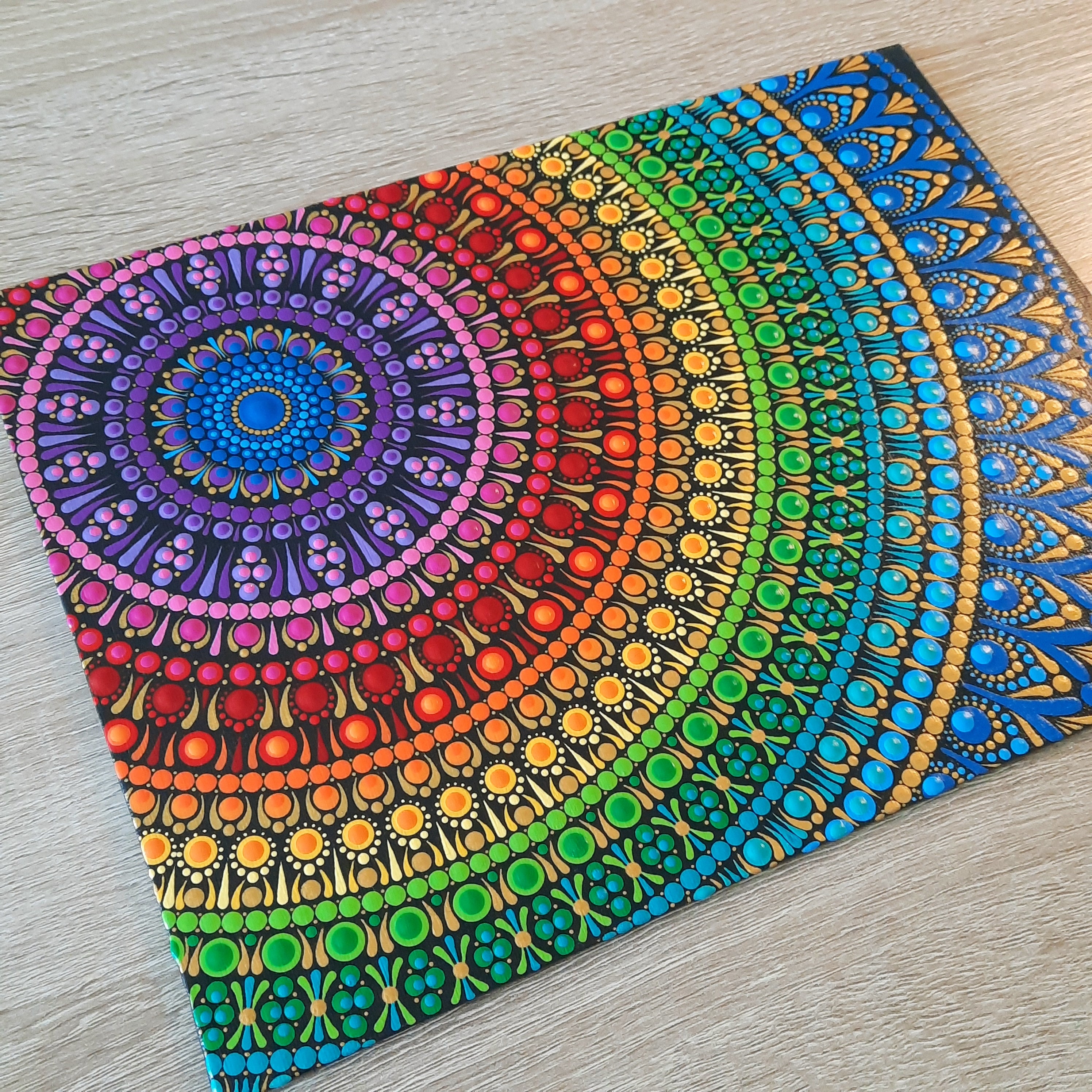 9x12" Rainbow Mandala