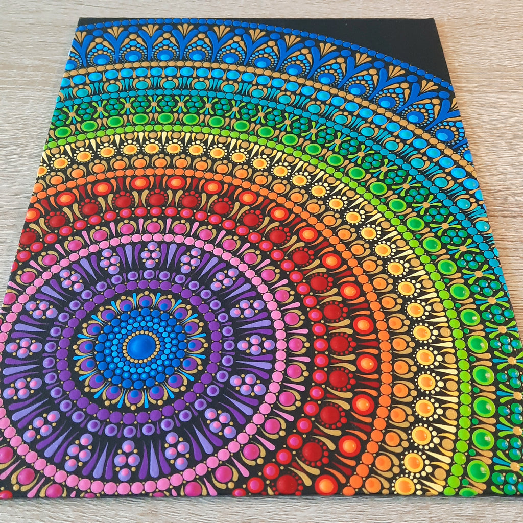 9x12" Rainbow Mandala