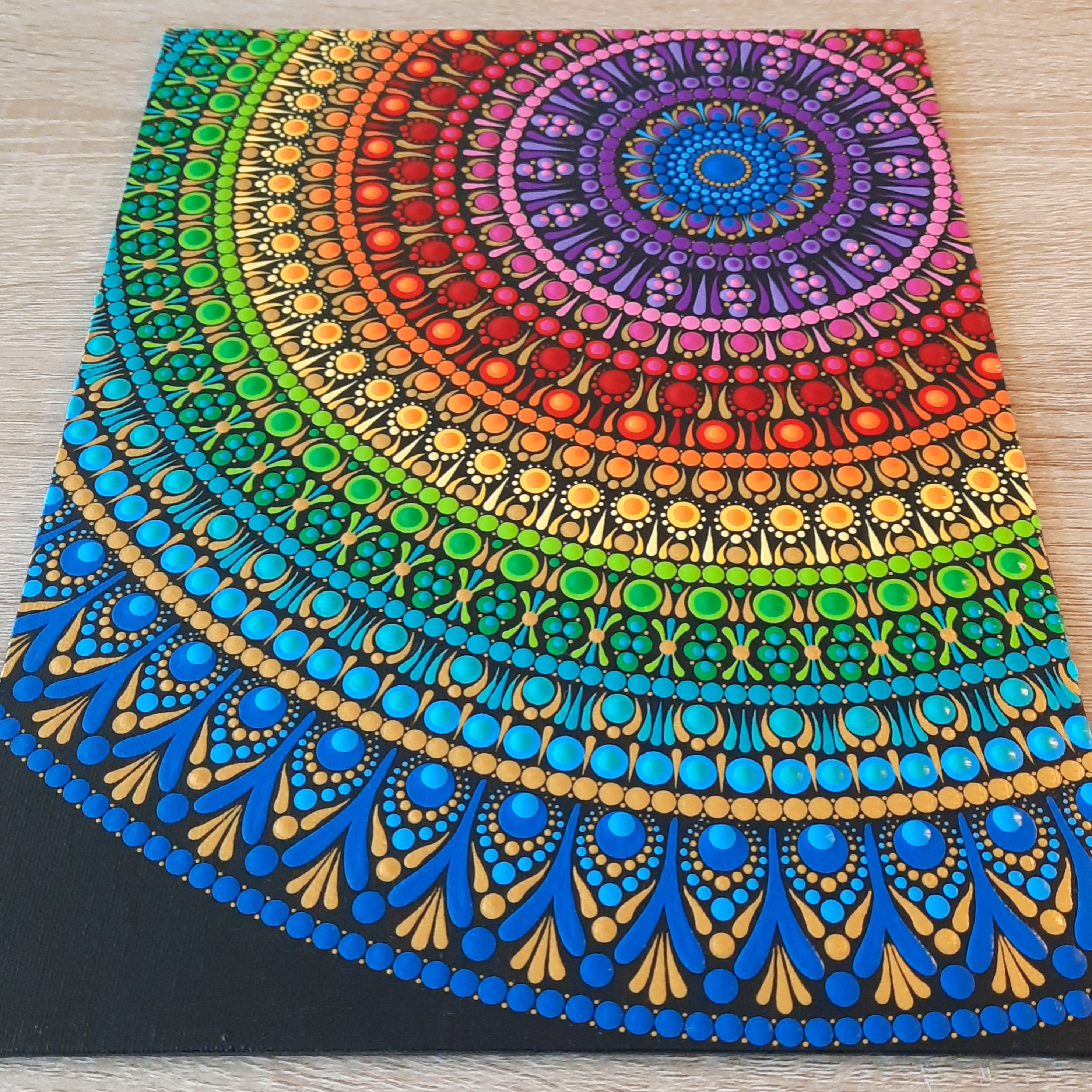 9x12" Rainbow Mandala