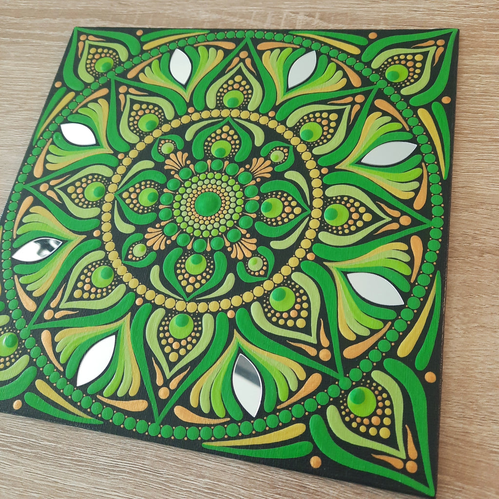 8" Citron Green Mandala