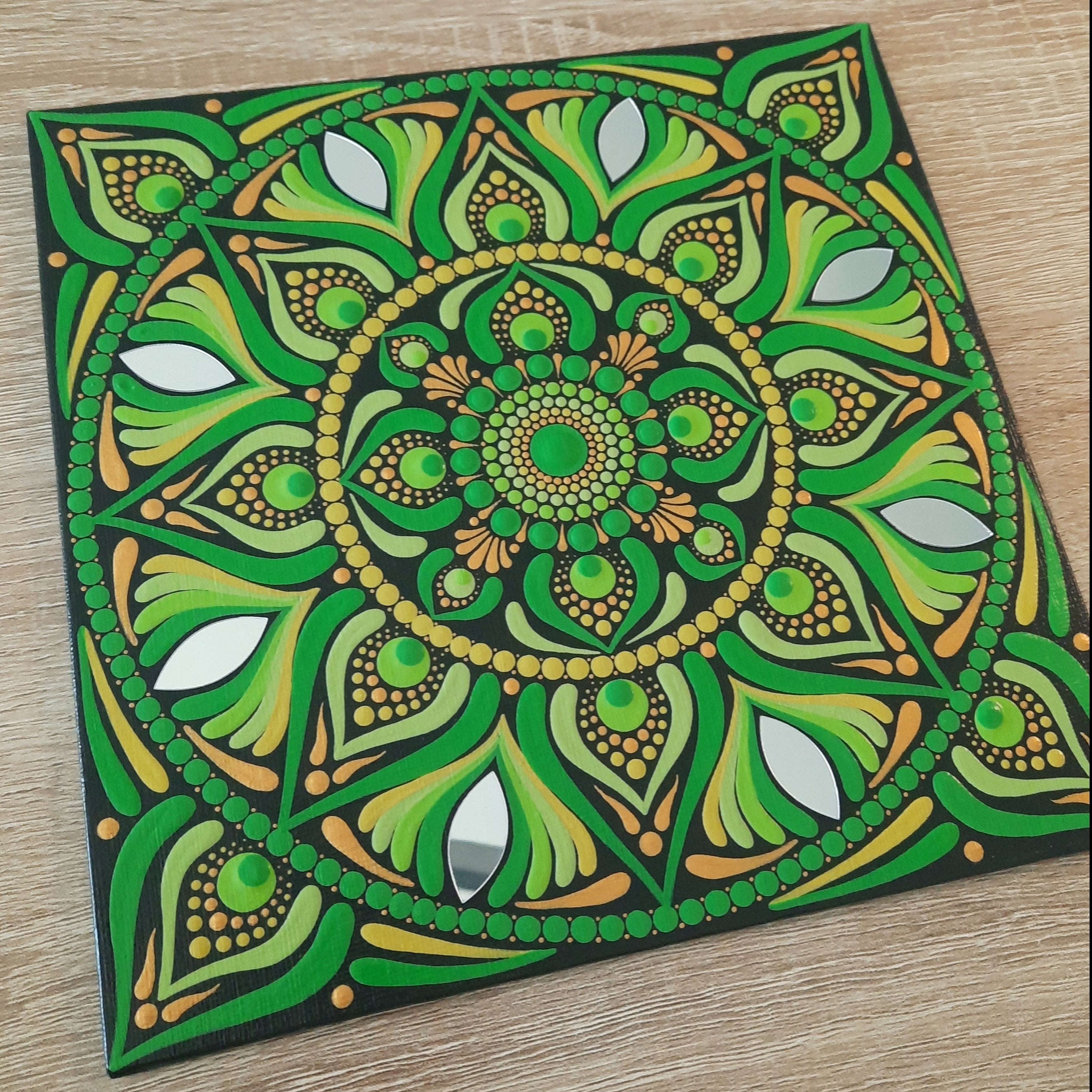 8" Citron Green Mandala
