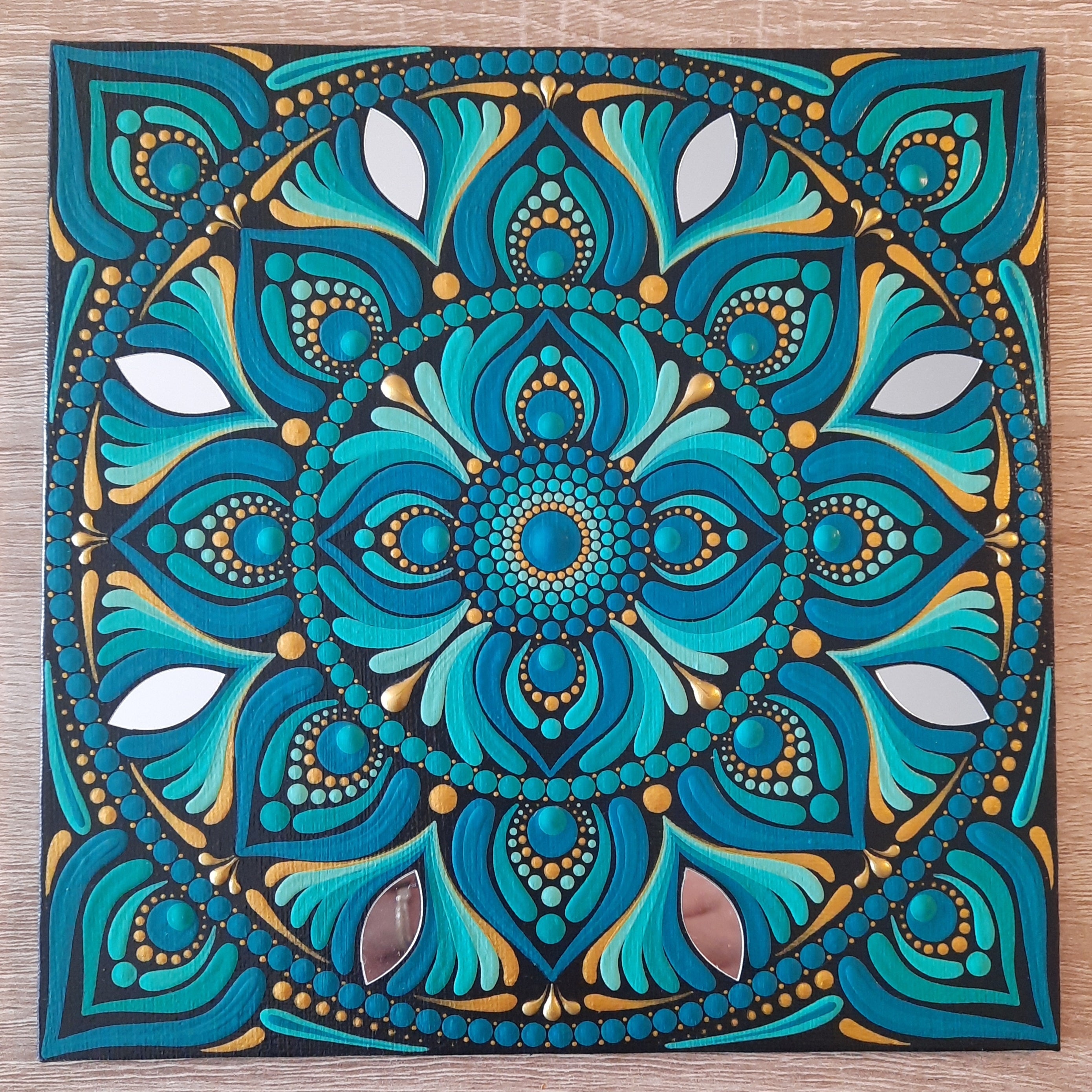 8" Teal Mandala