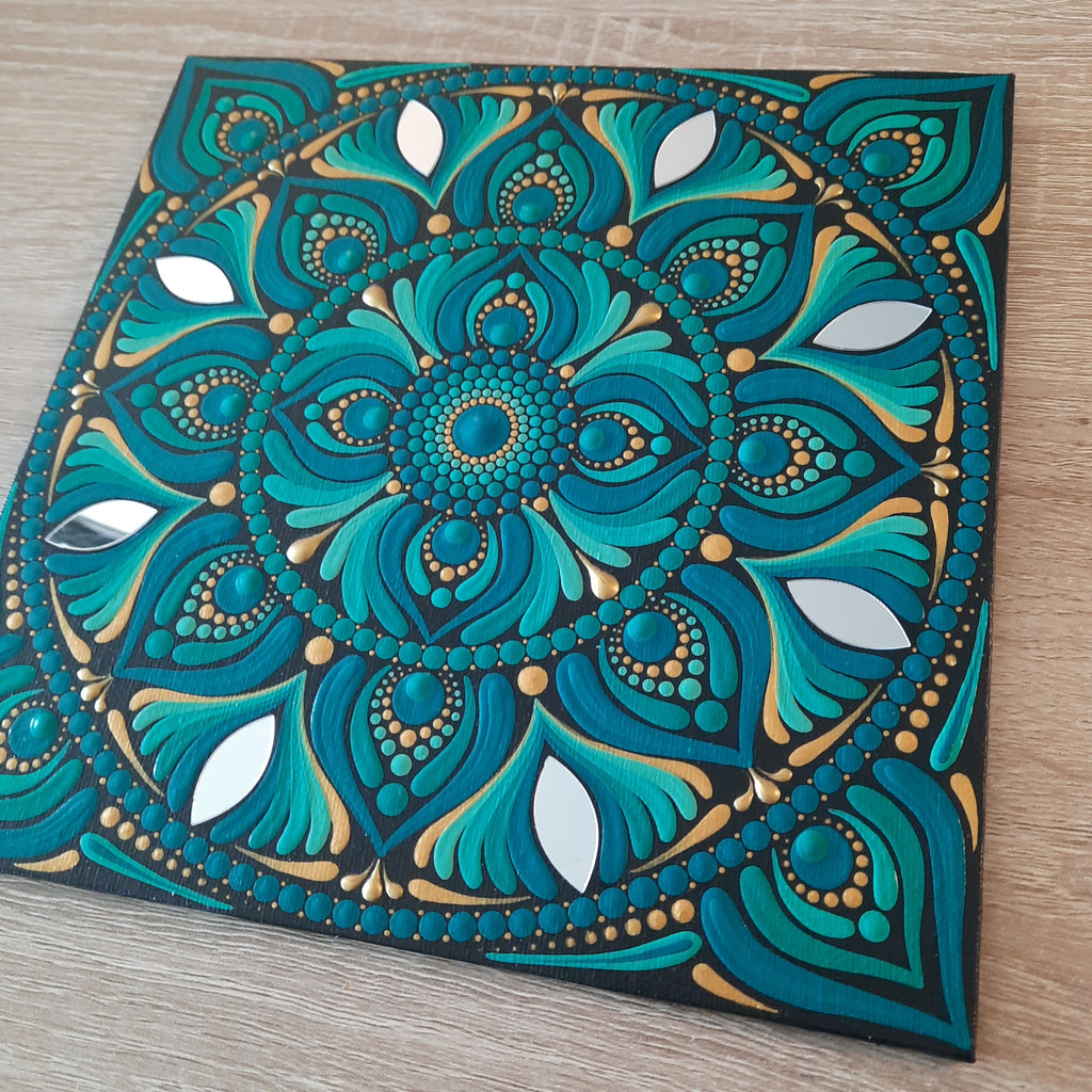 8" Teal Mandala