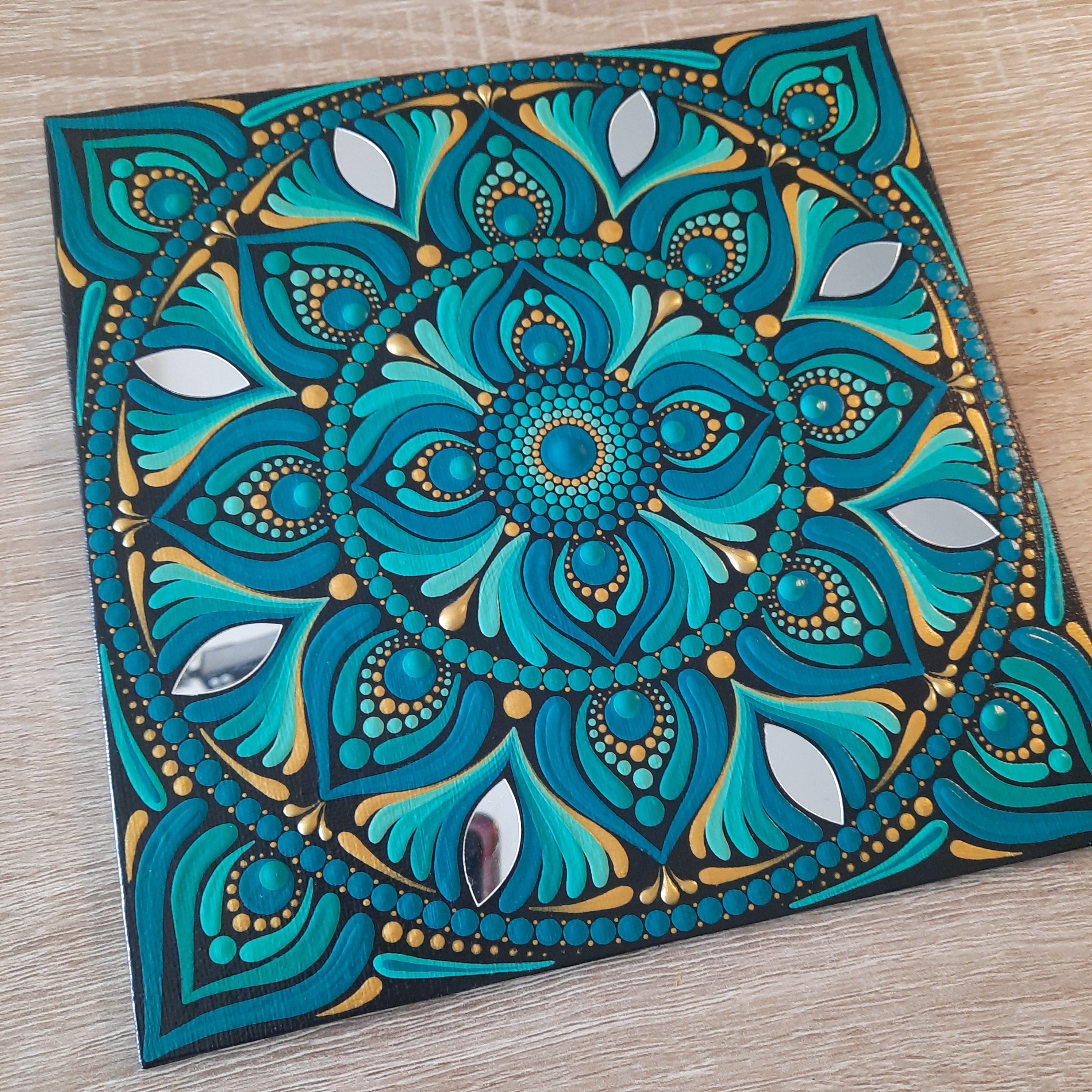 8" Teal Mandala