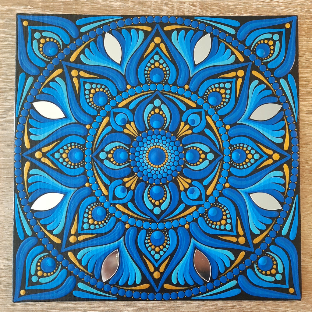 8" Blue Mandala
