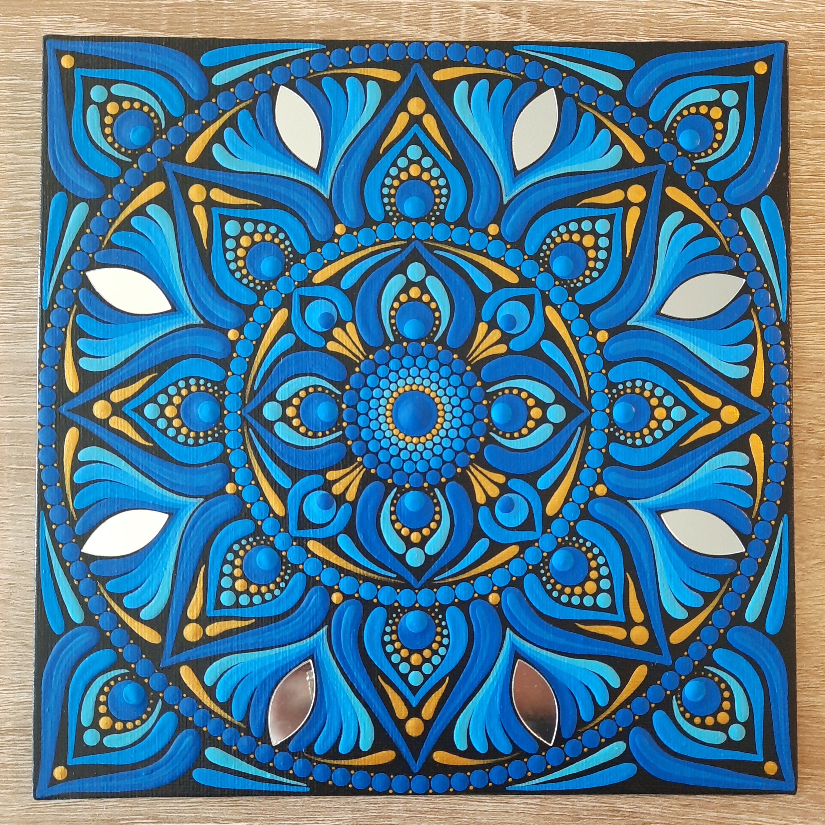 8" Blue Mandala