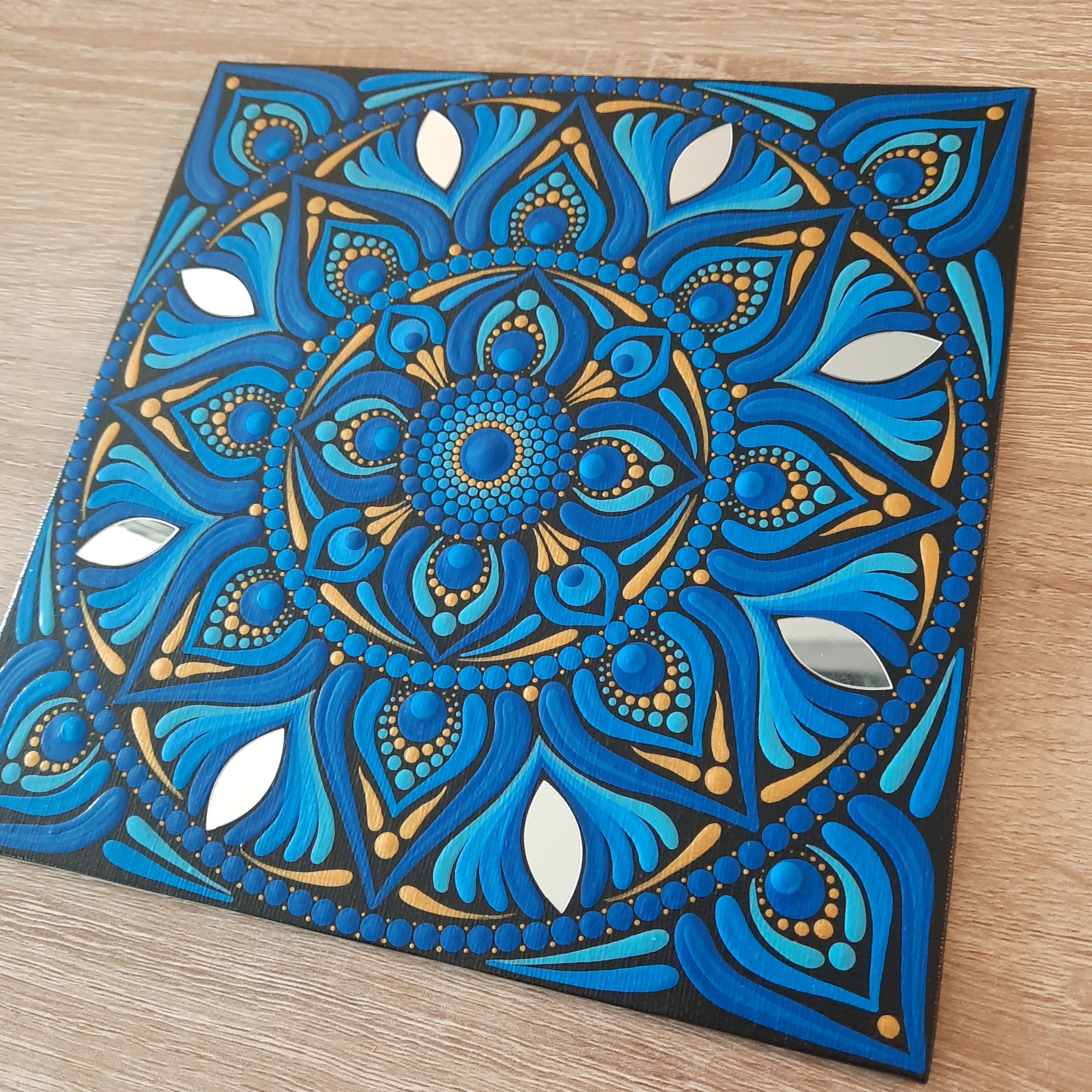 8" Blue Mandala