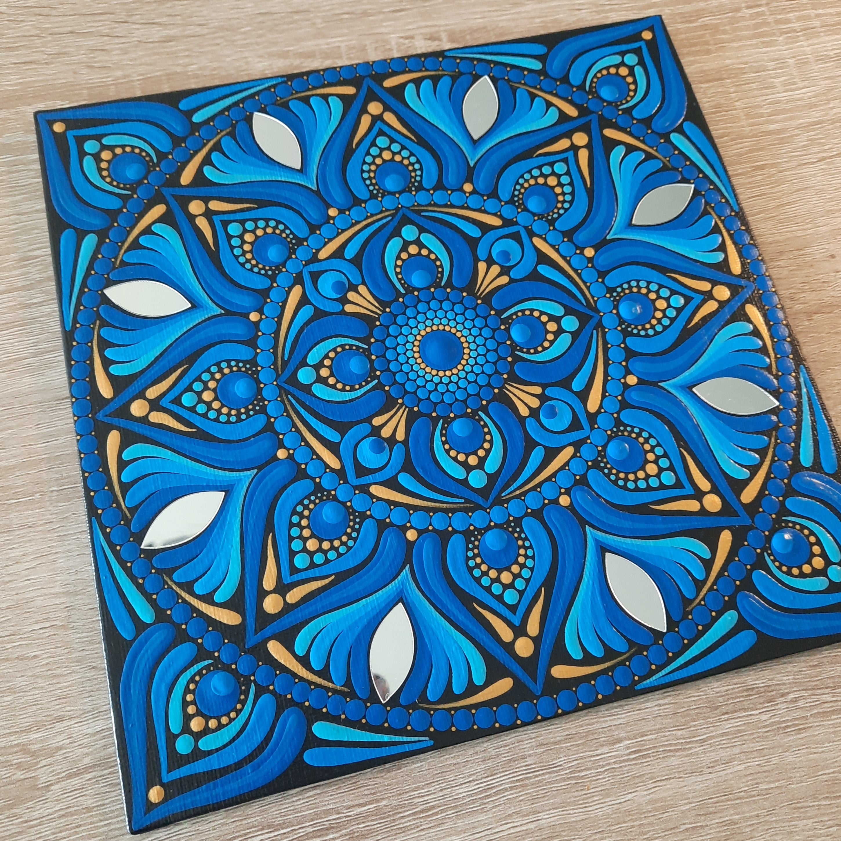 8" Blue Mandala