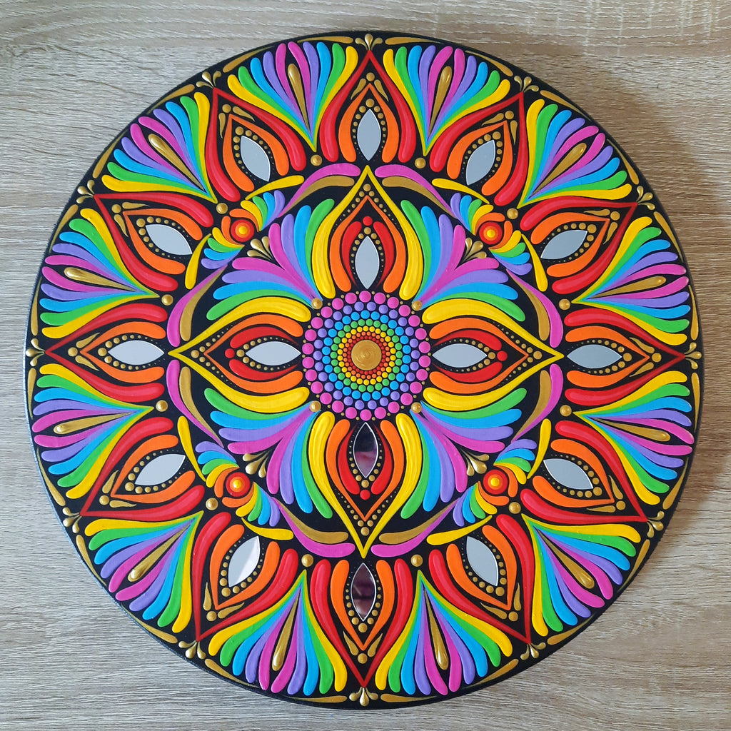 12" Rainbow Mandala