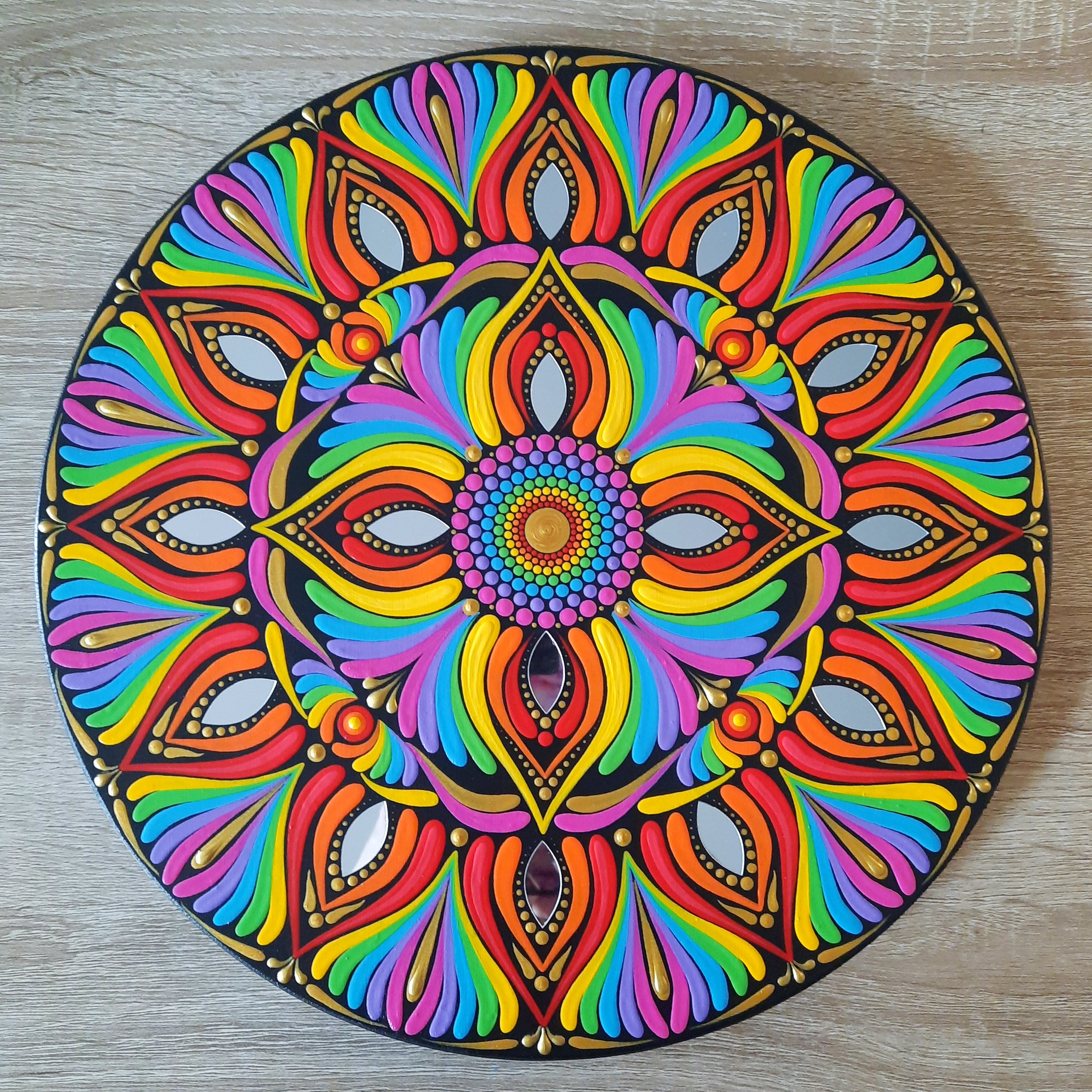 12" Rainbow Mandala
