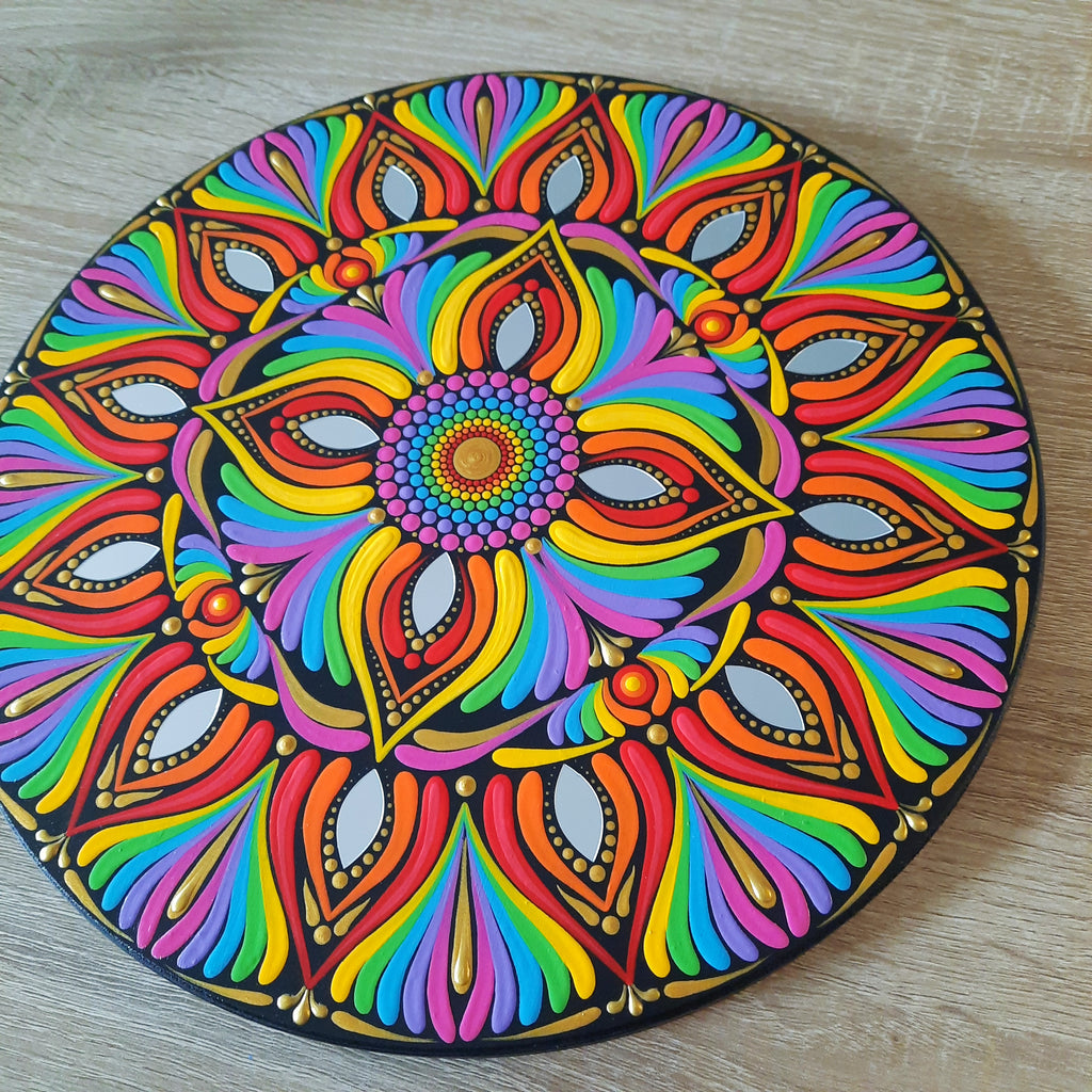12" Rainbow Mandala