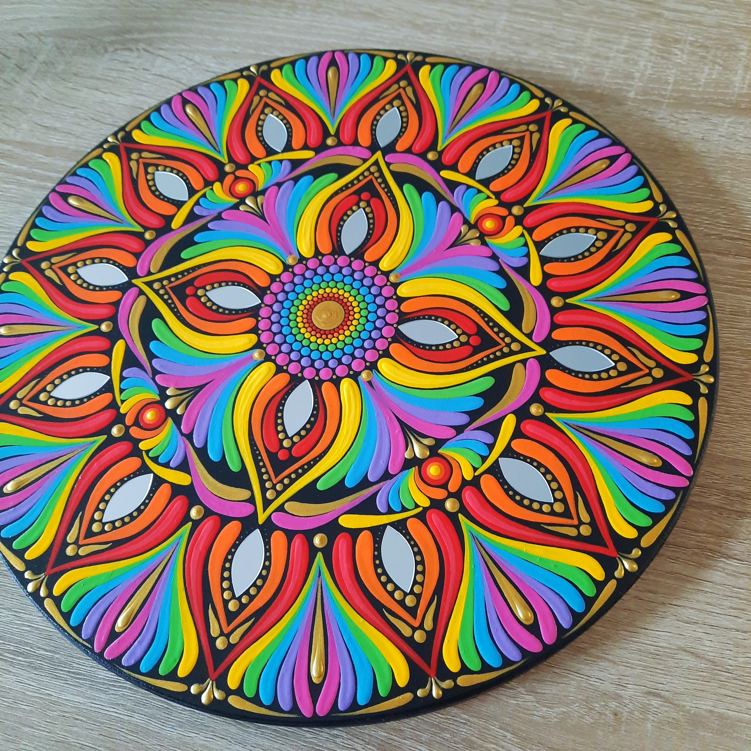 12" Rainbow Mandala