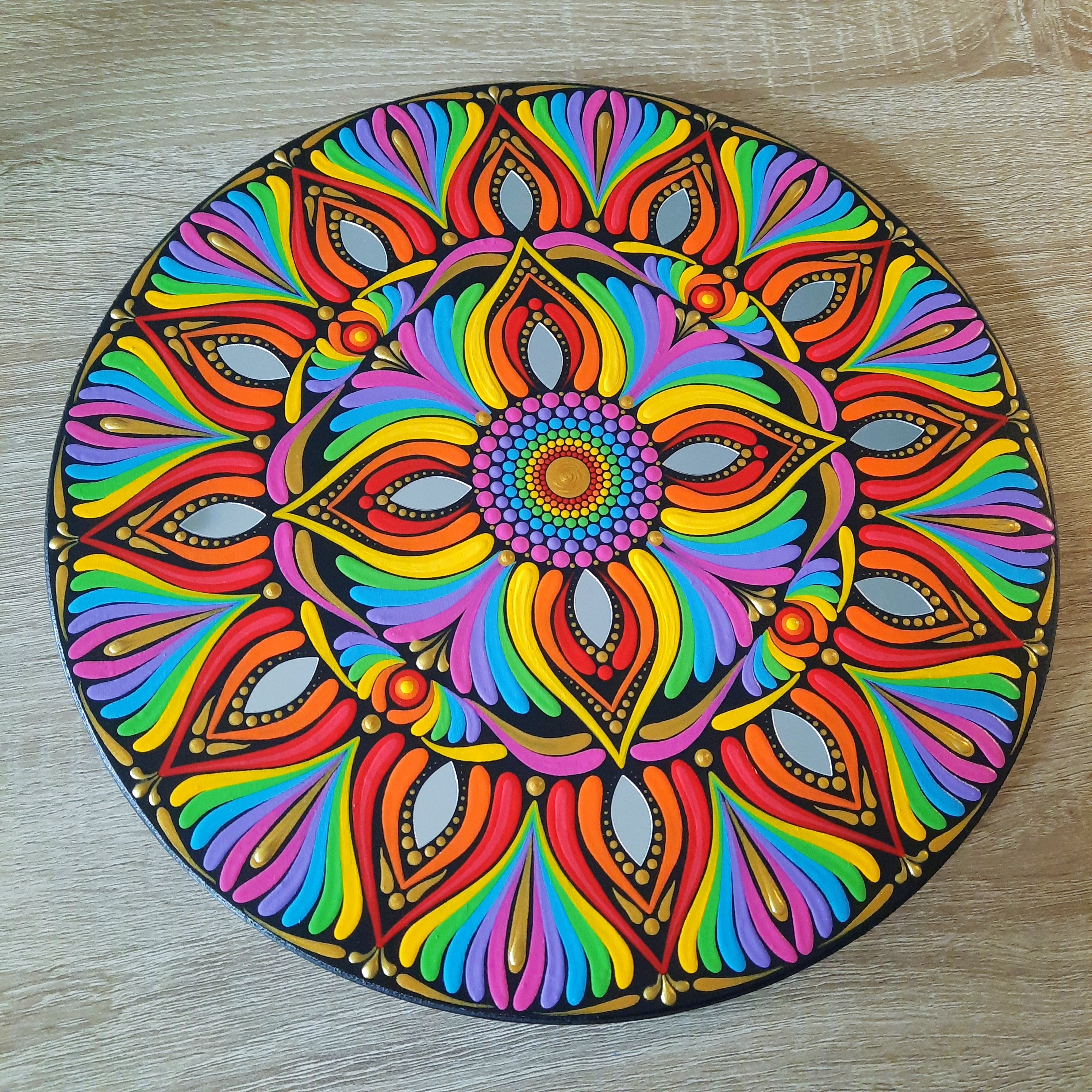 12" Rainbow Mandala