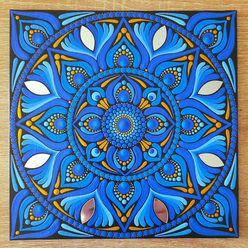 8" Blue Mandala