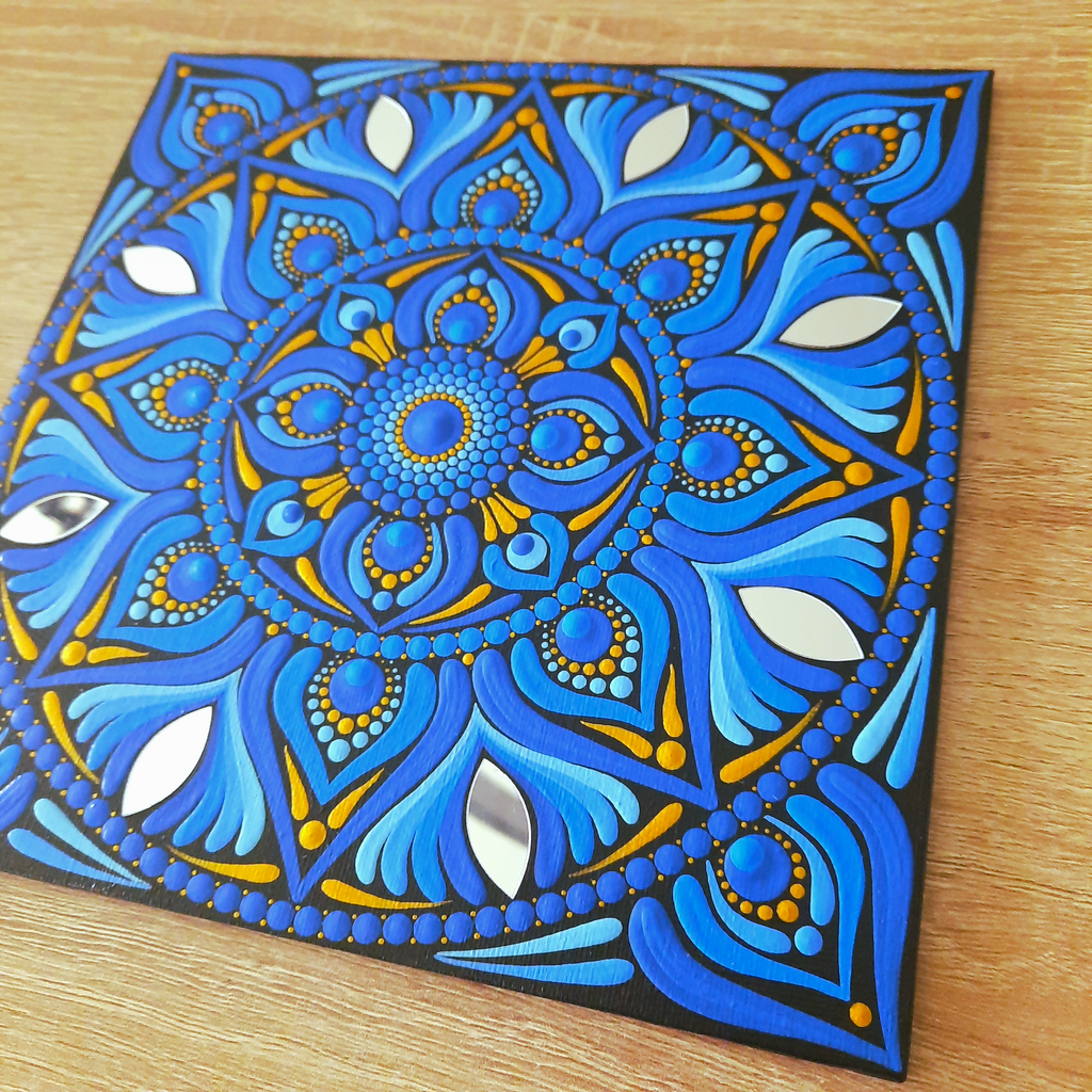 8" Blue Mandala