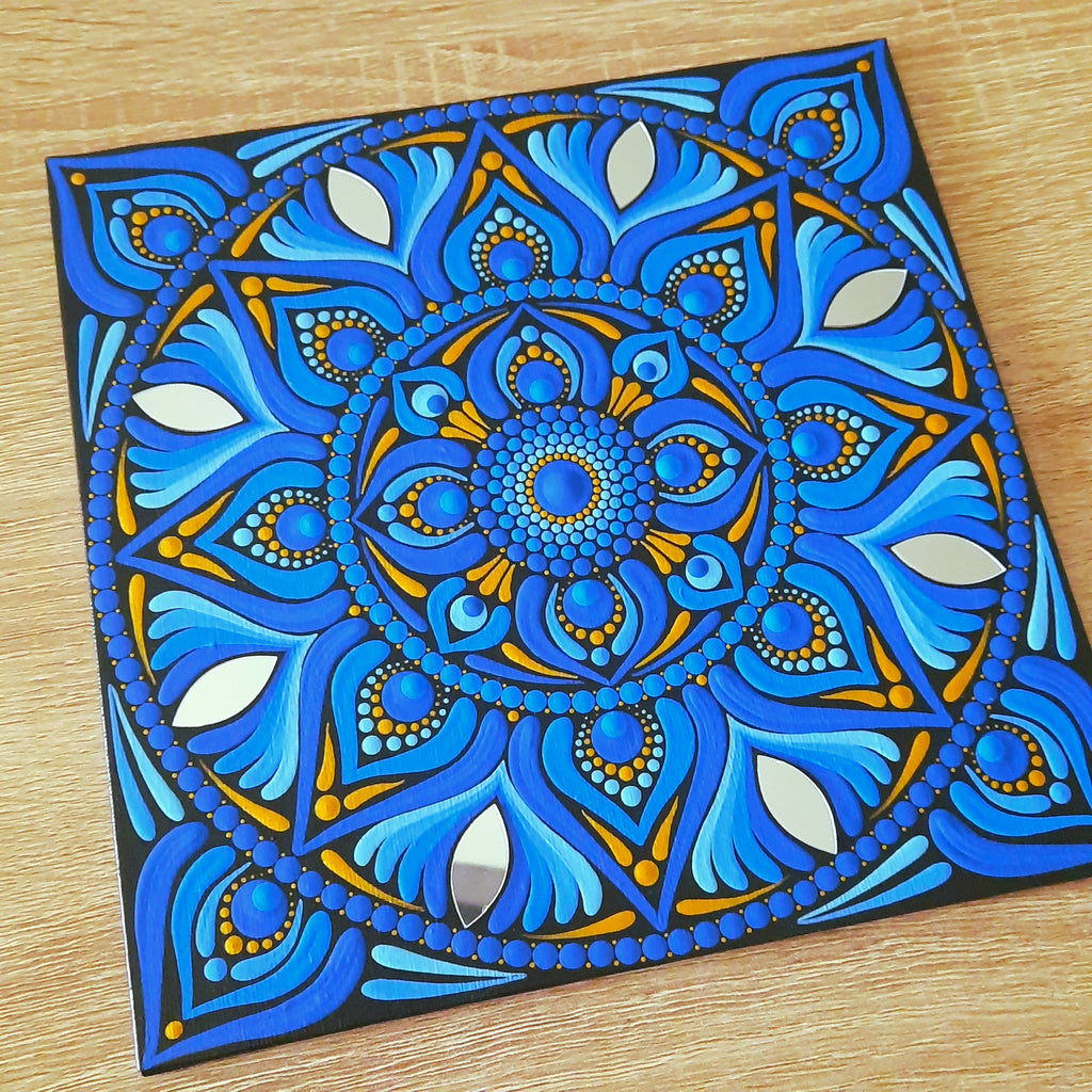 8" Blue Mandala