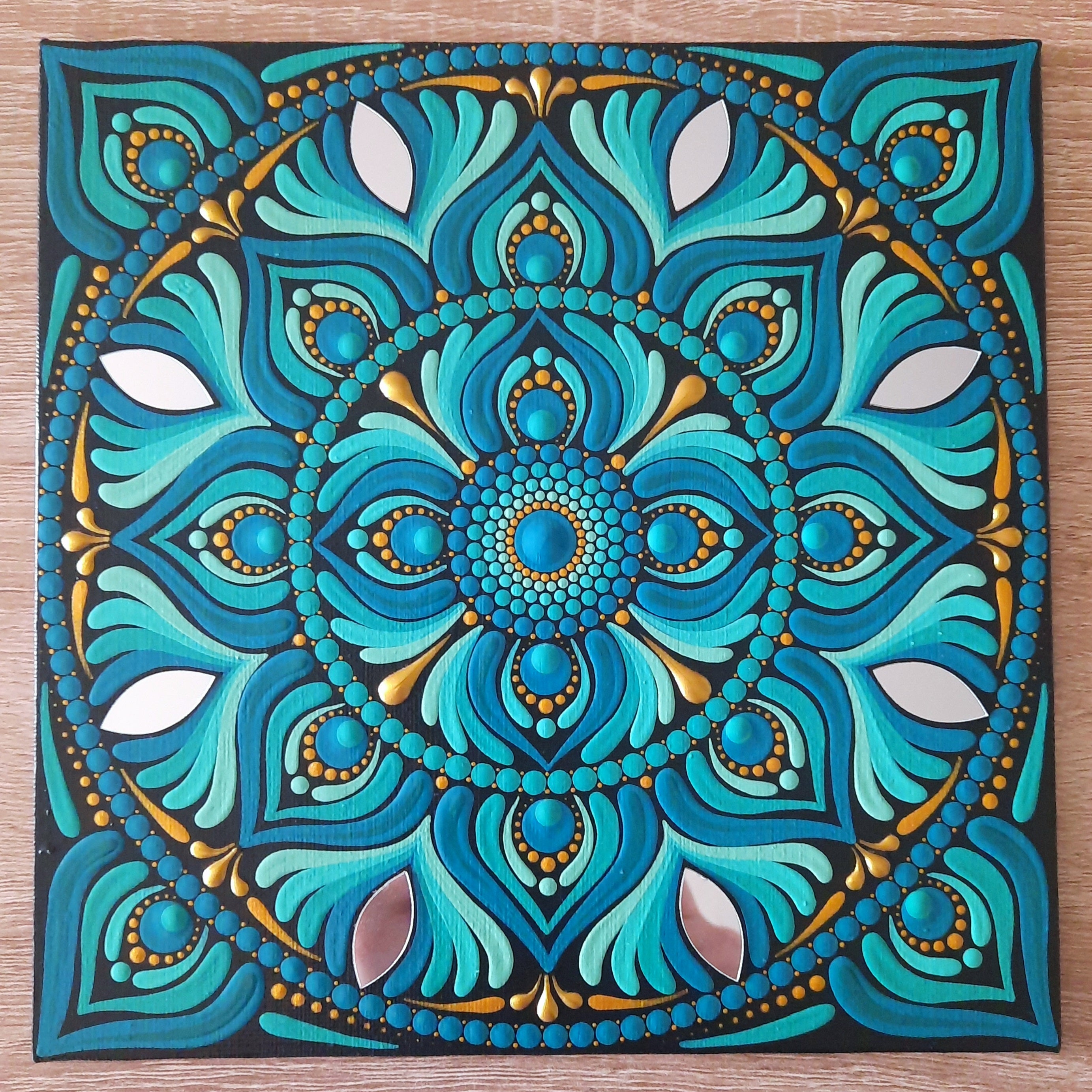 8" Teal Mandala