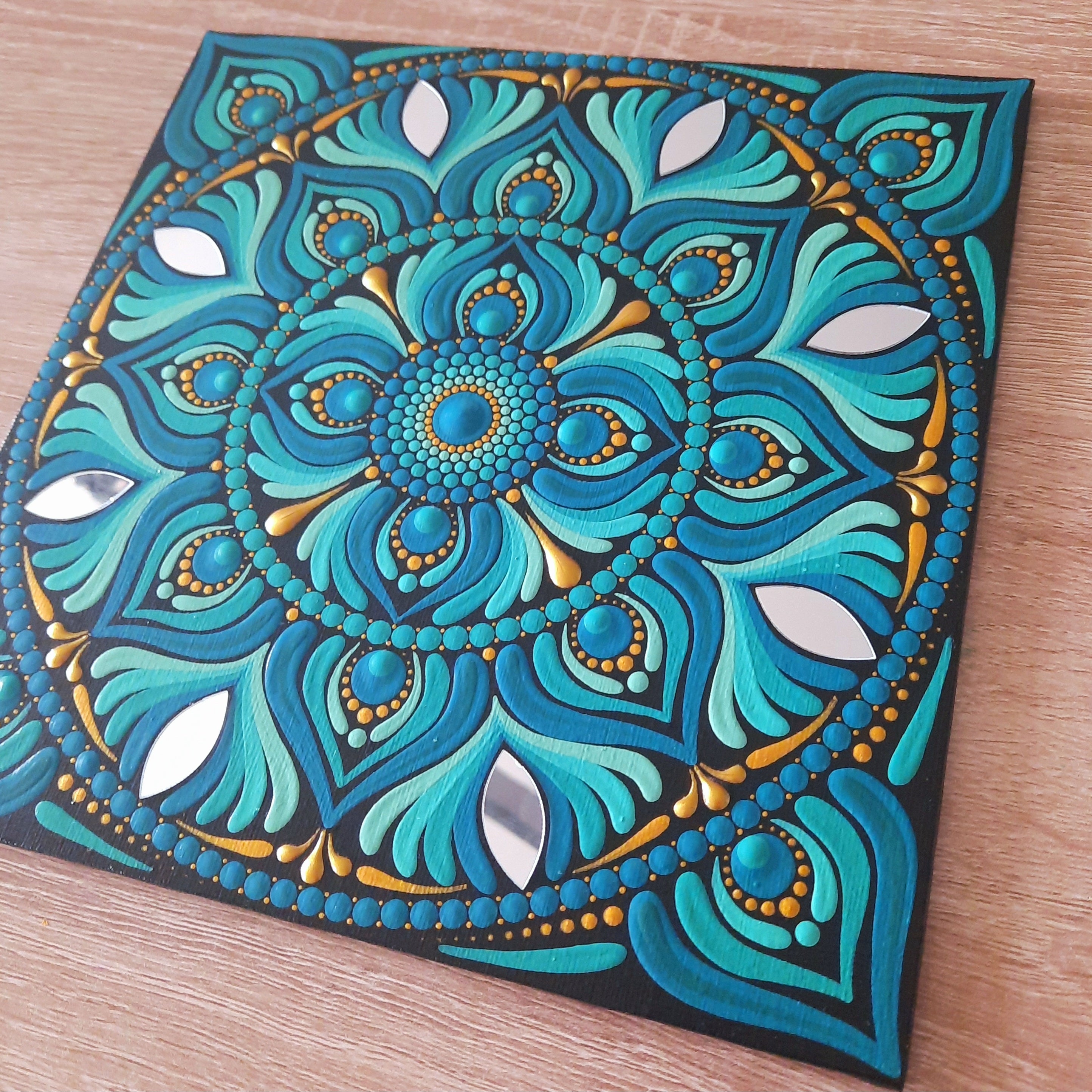 8" Teal Mandala