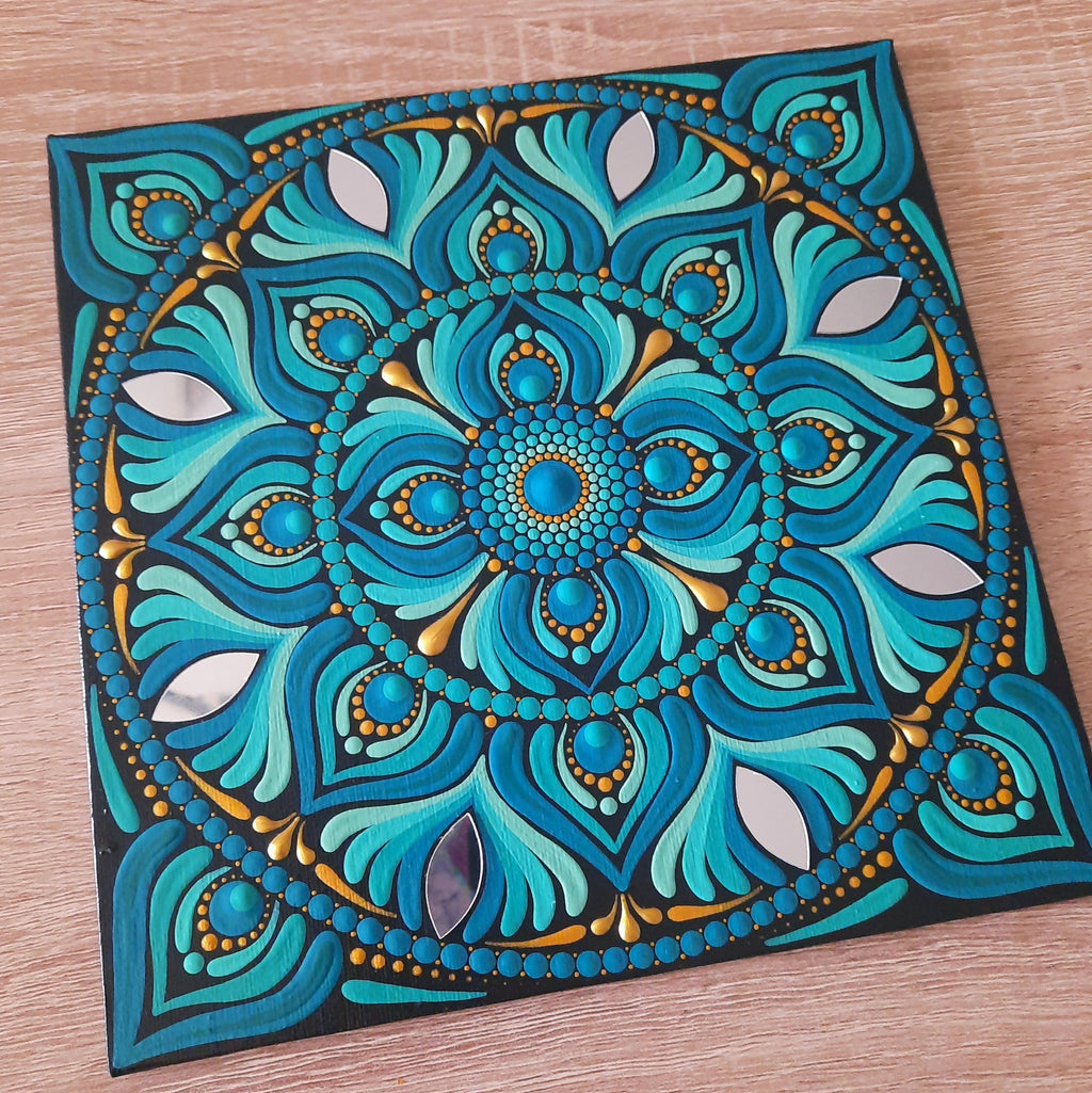 8" Teal Mandala