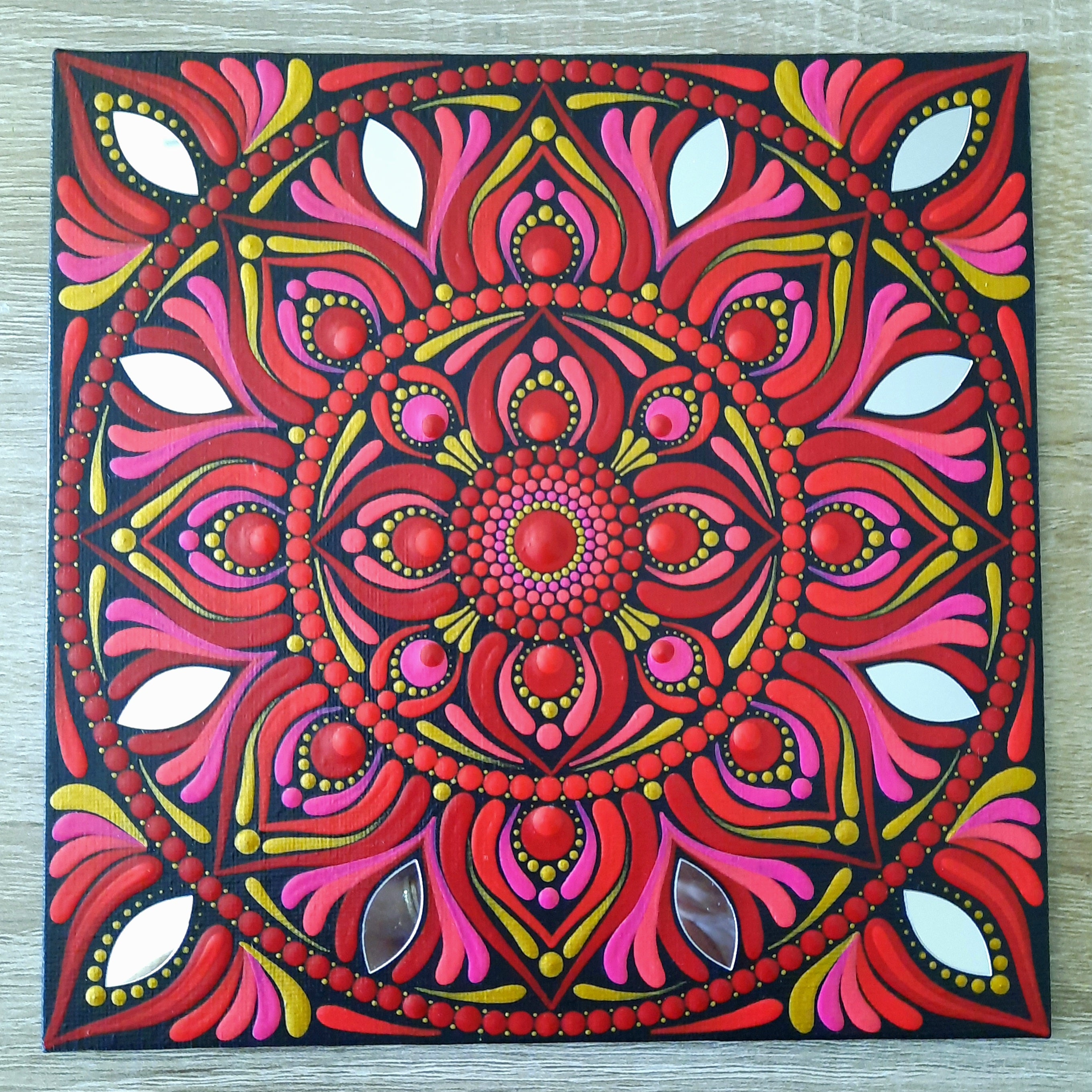8" Red Mandala