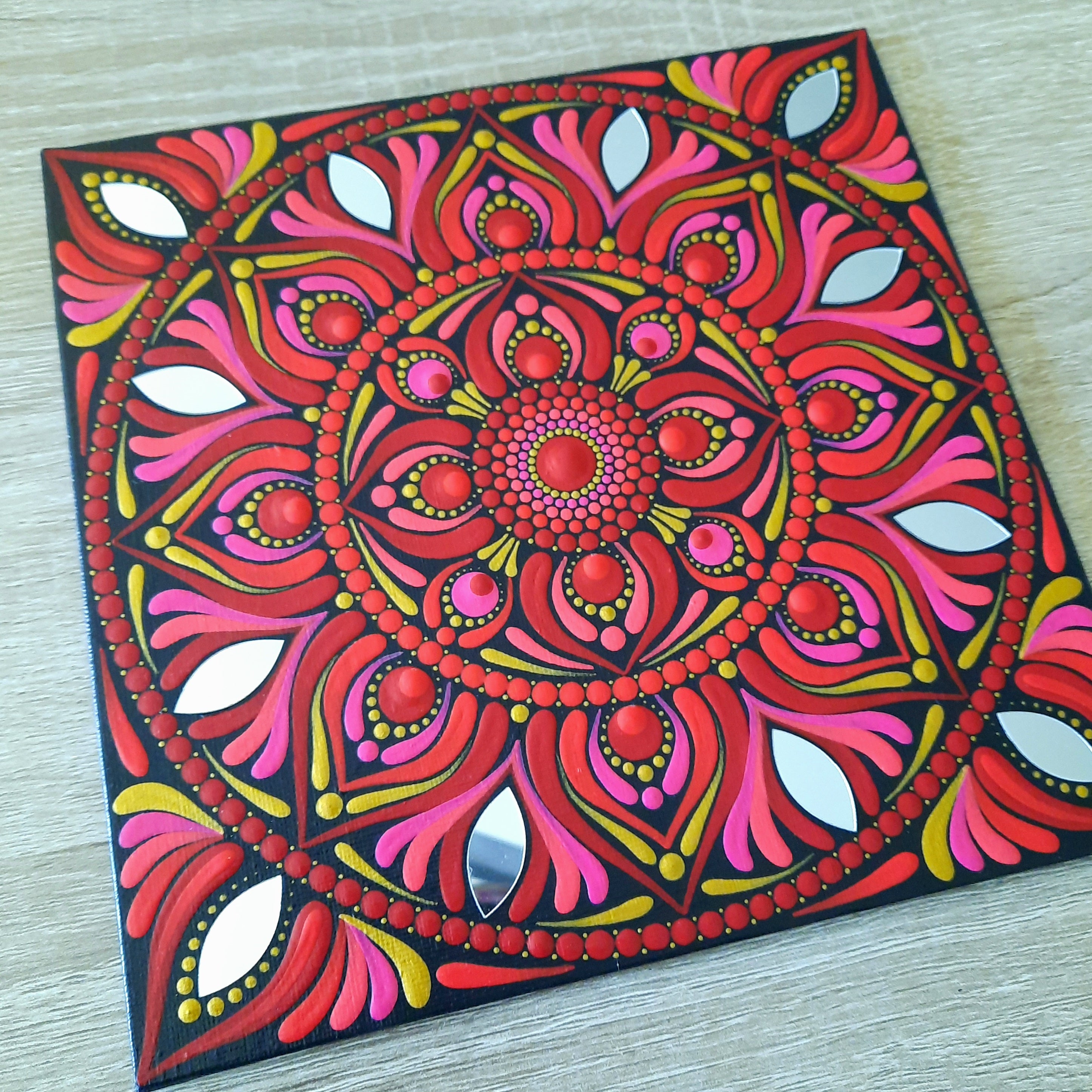 8" Red Mandala