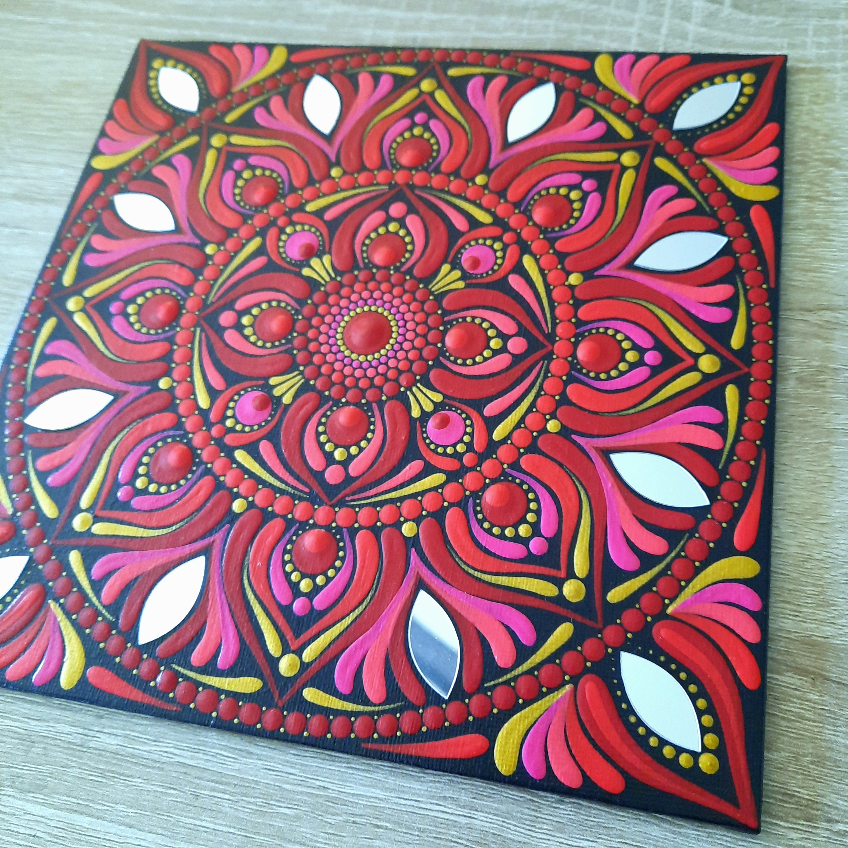 8" Red Mandala