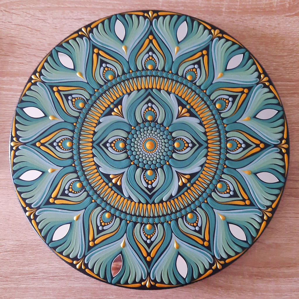12" Eucalyptus Green Mandala