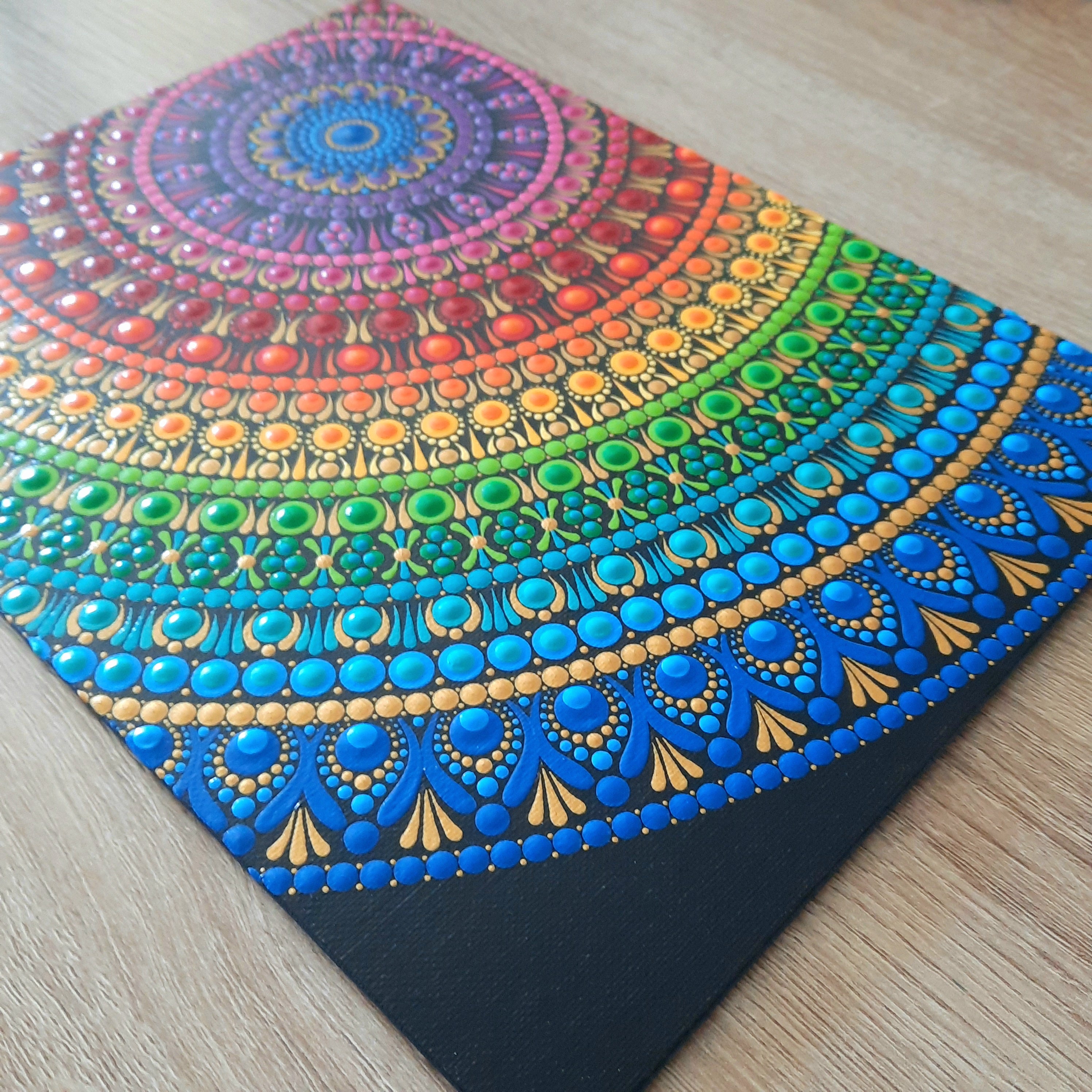 9x12" Rainbow Mandala
