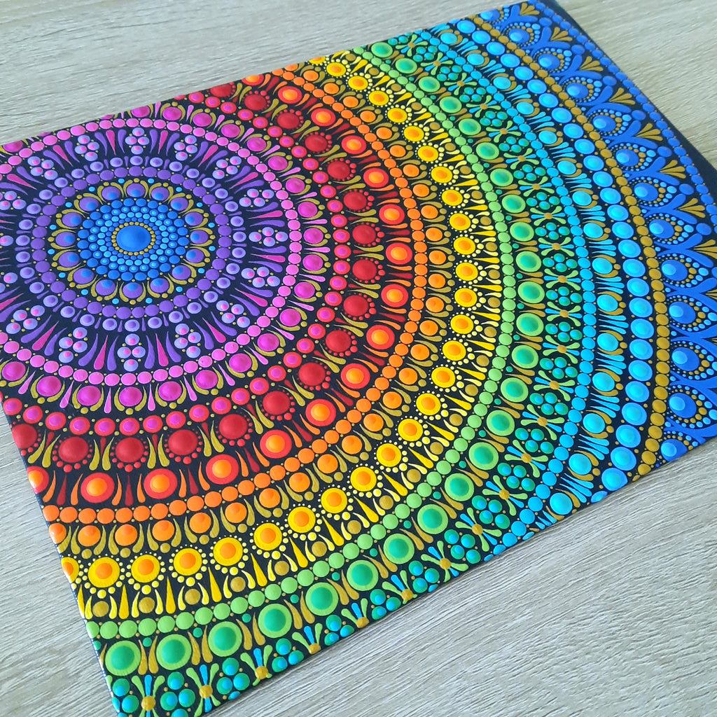 9x12" Rainbow Mandala