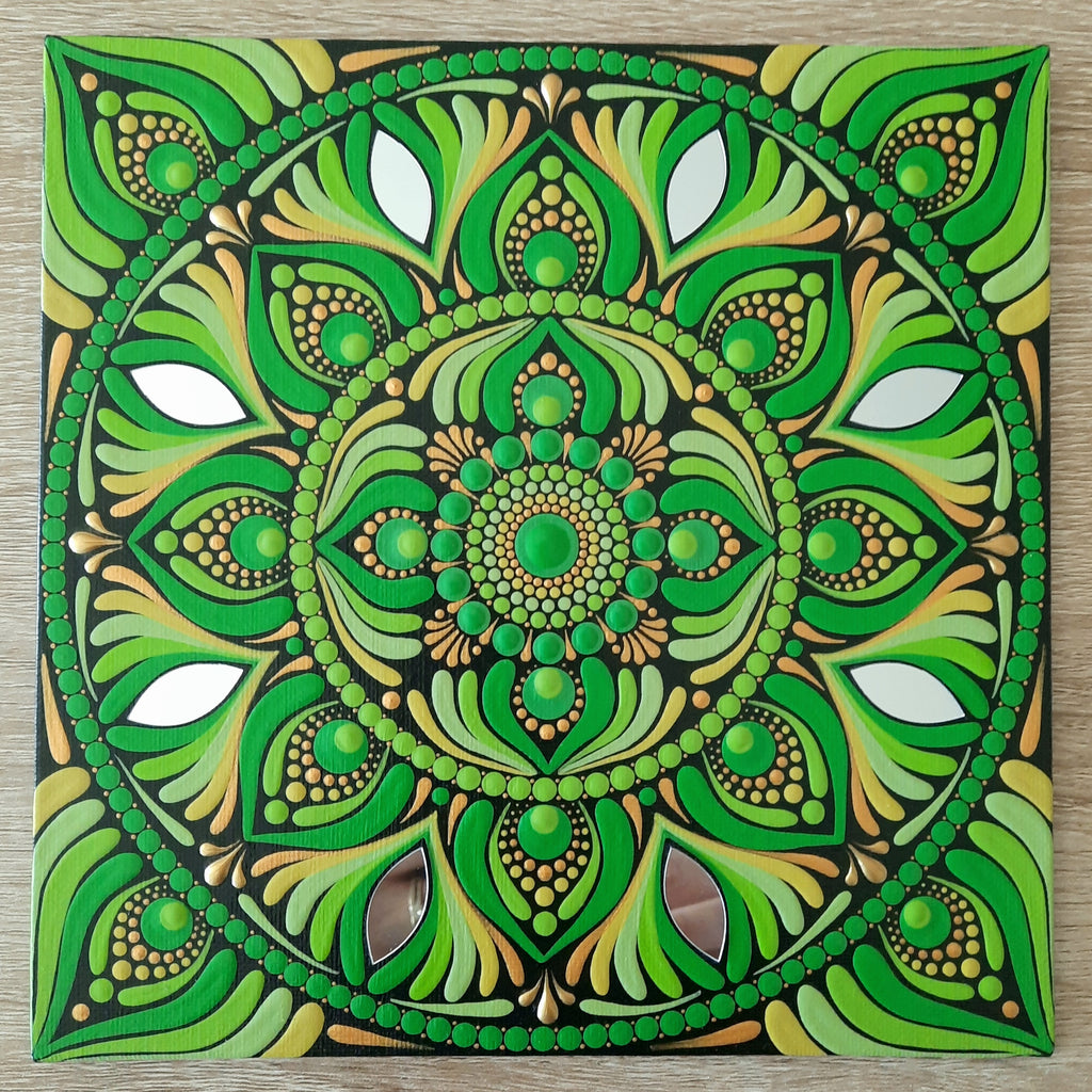 8" Citron Green Mandala