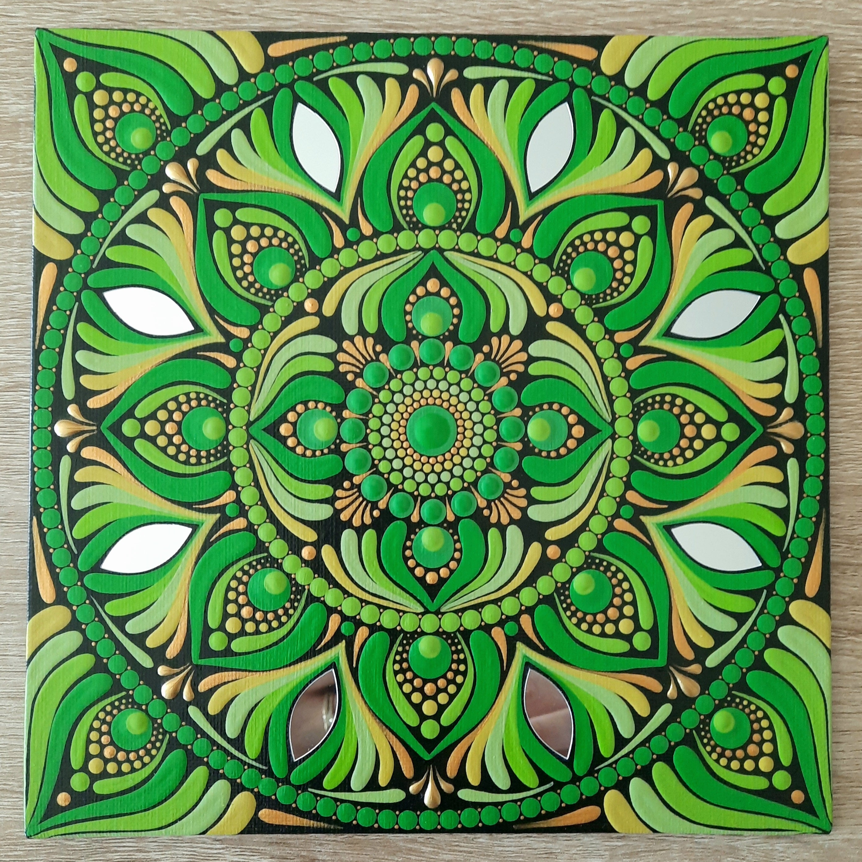 8" Citron Green Mandala
