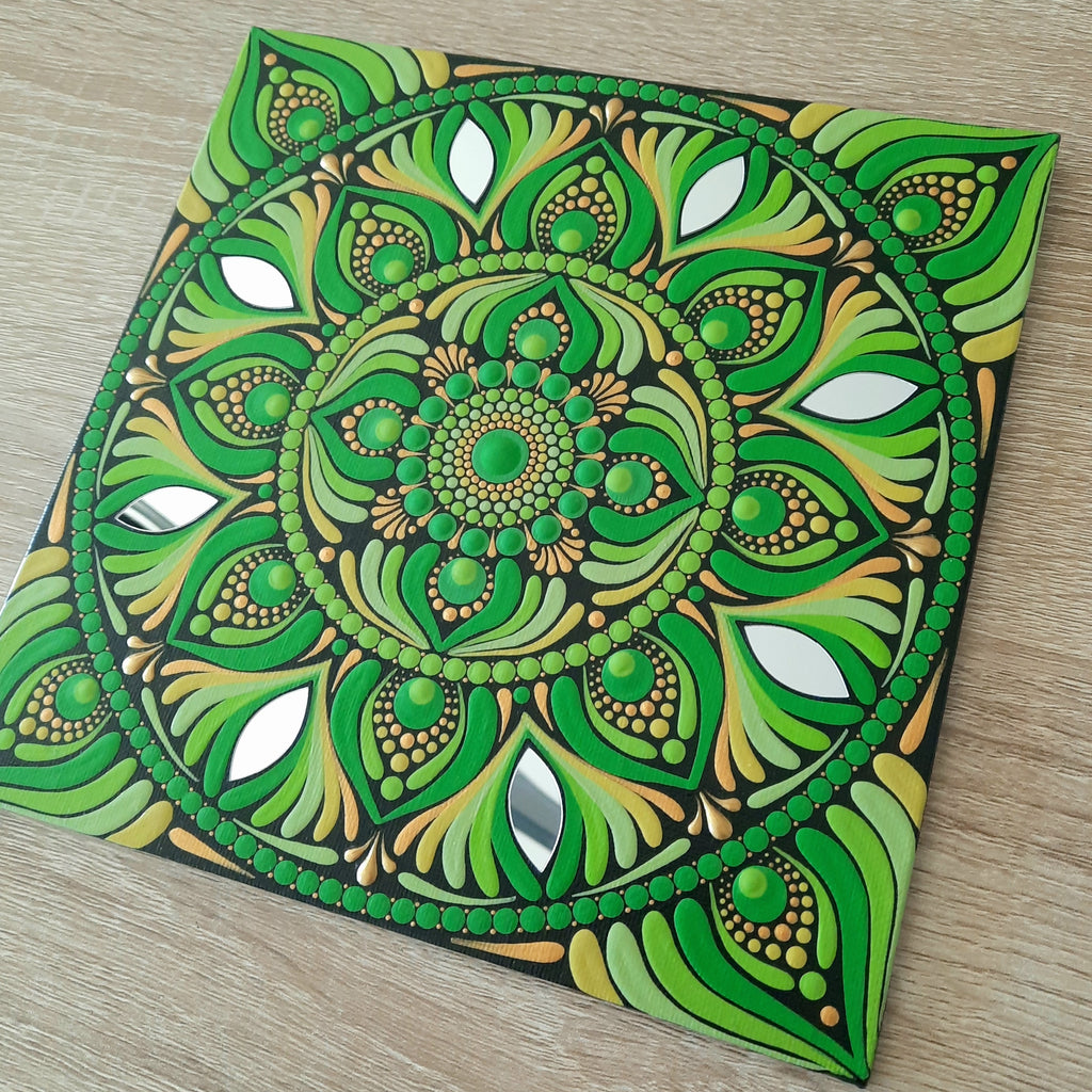 8" Citron Green Mandala