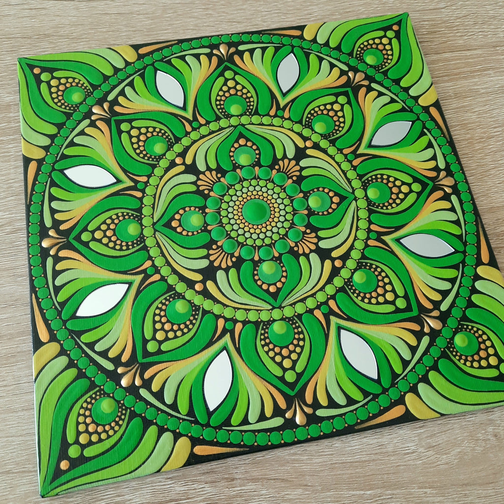 8" Citron Green Mandala