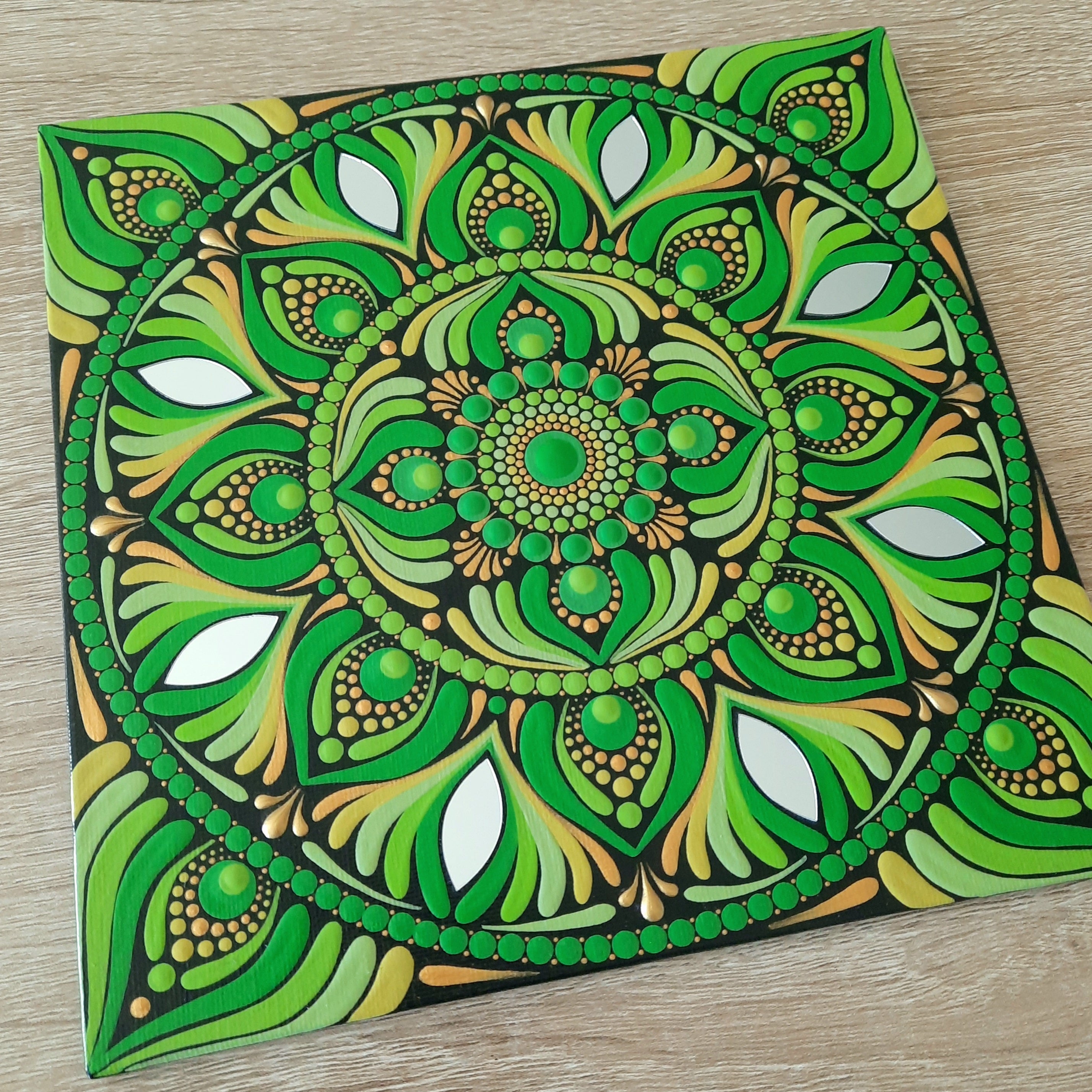 8" Citron Green Mandala