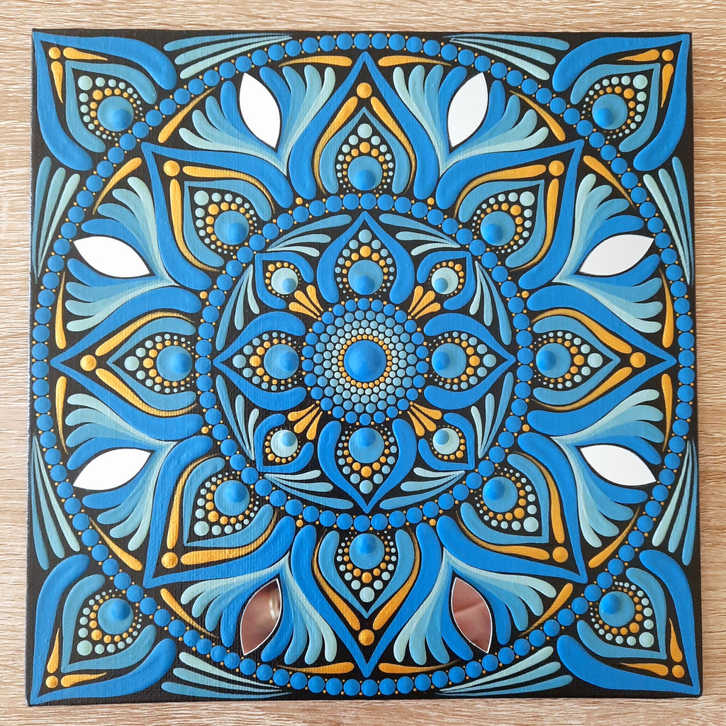 8" Moody Blue Mandala