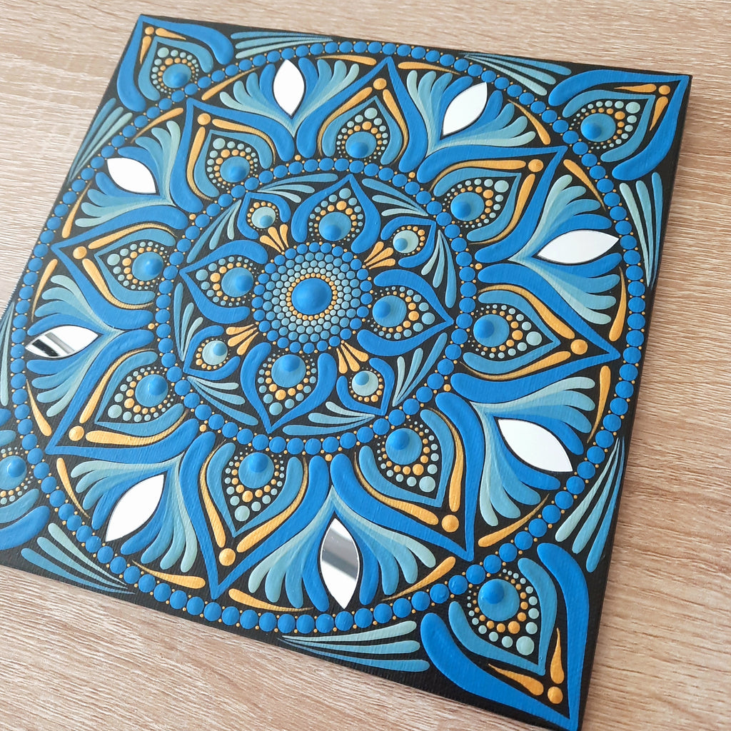 8" Moody Blue Mandala