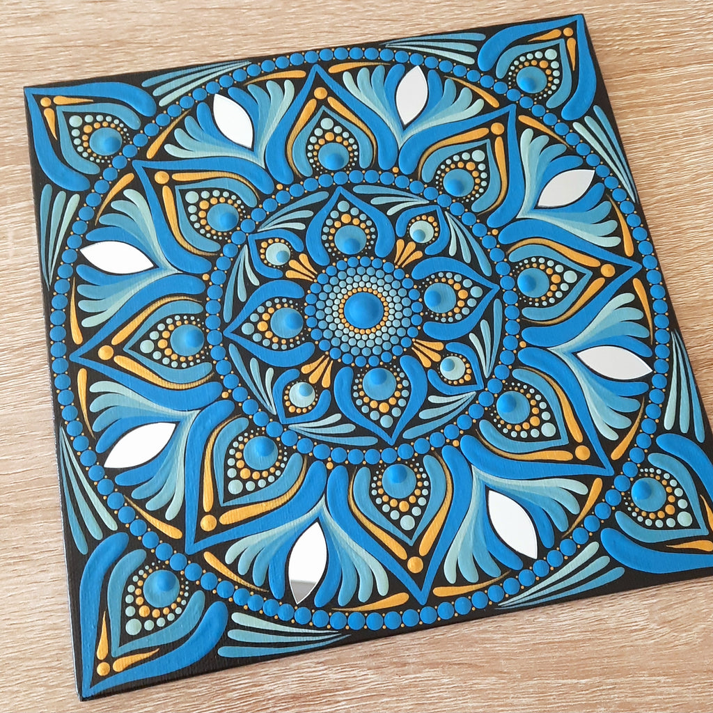 8" Moody Blue Mandala