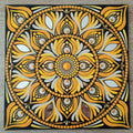 8" Yellow Mandala