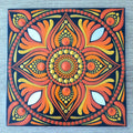 6" Orange Mandala