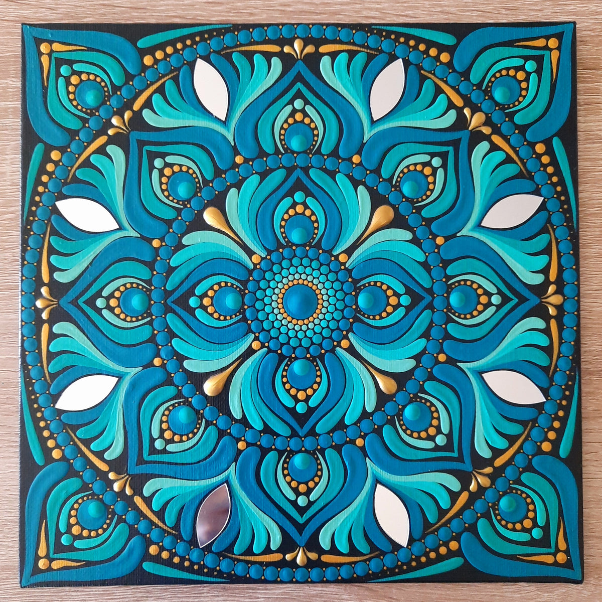 8" Teal Mandala