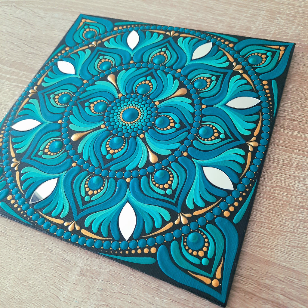 8" Teal Mandala
