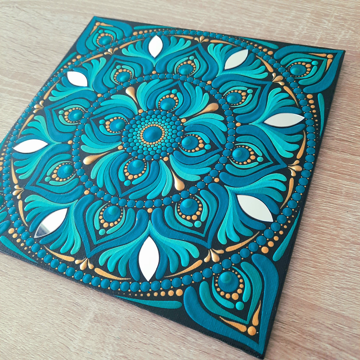 8" Teal Mandala