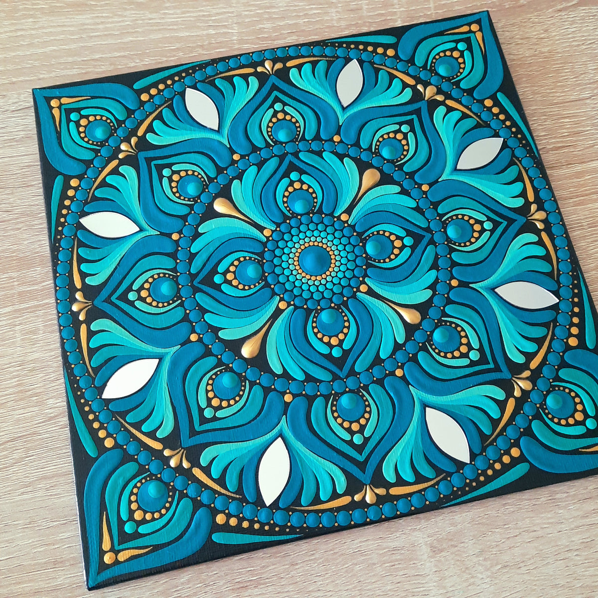 8" Teal Mandala