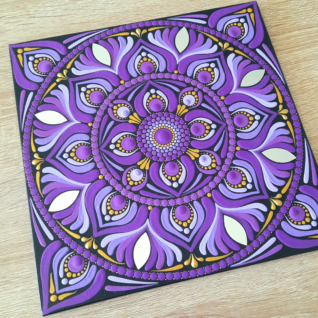8" Purple Mandala